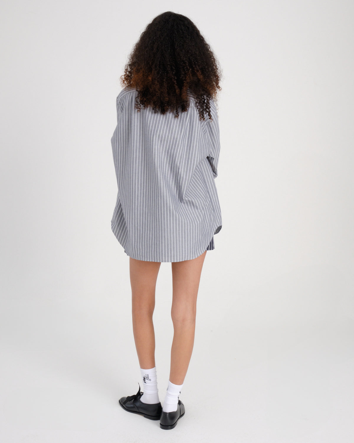 Oxford Shirt in Grey Stripe