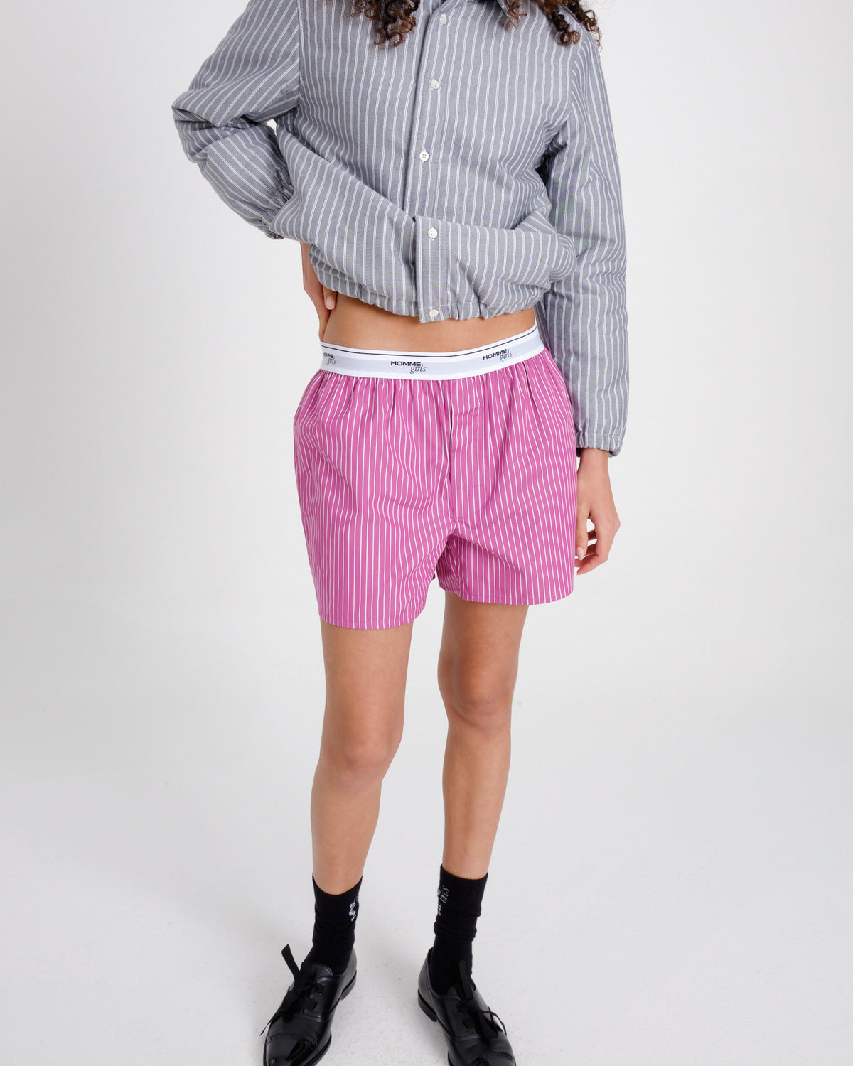 Boxer Shorts in Raspberry Stripe