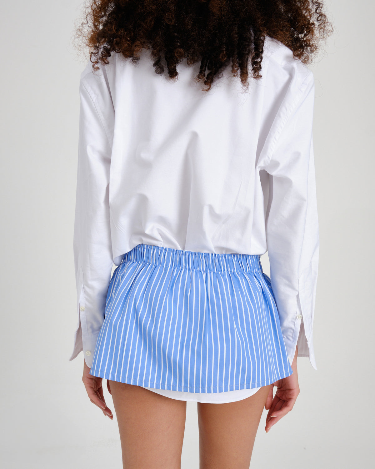 Mini Boxer Skirt / Bandeau Top in Classic Stripe