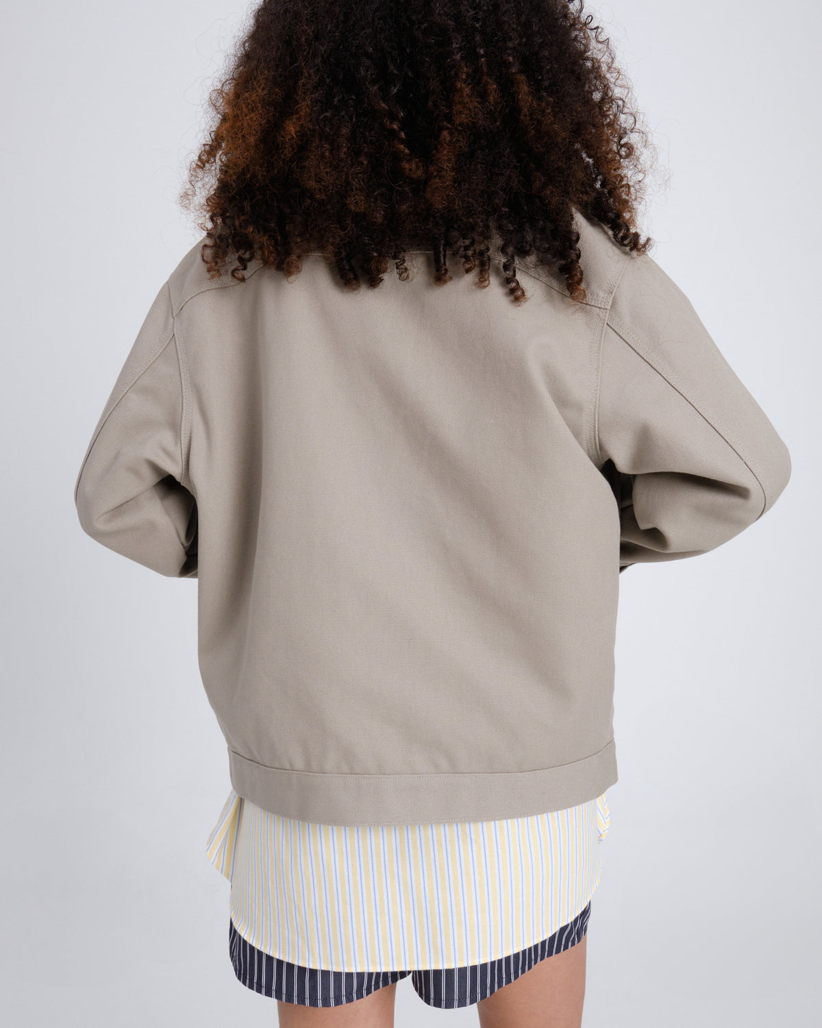 Work Jacket in Grey Canvas