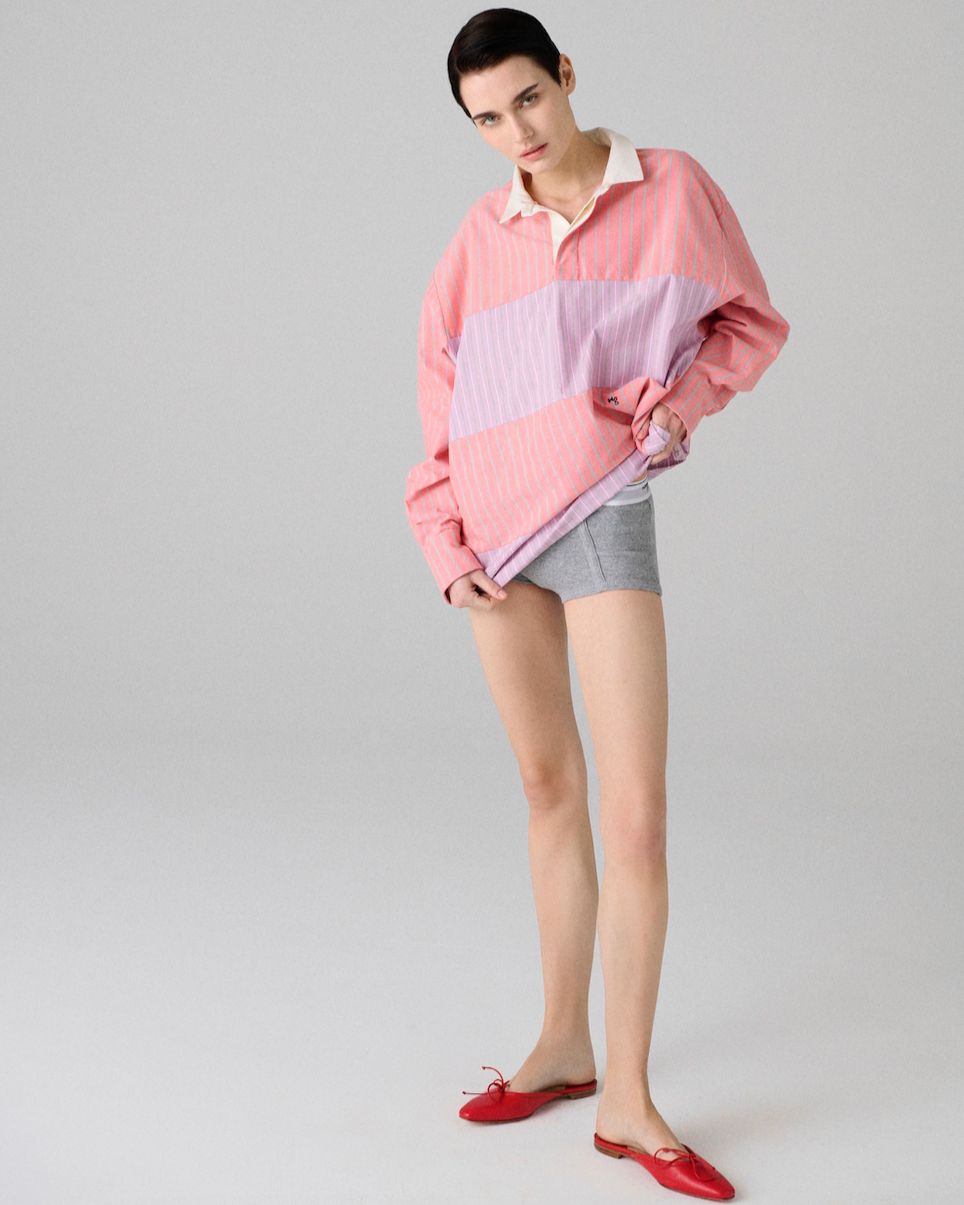 Shirting Rugby in Coral Lavender Combo