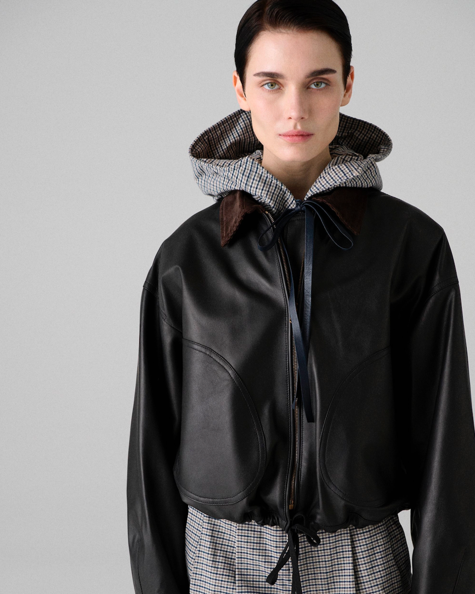 Leather Parachute Jacket