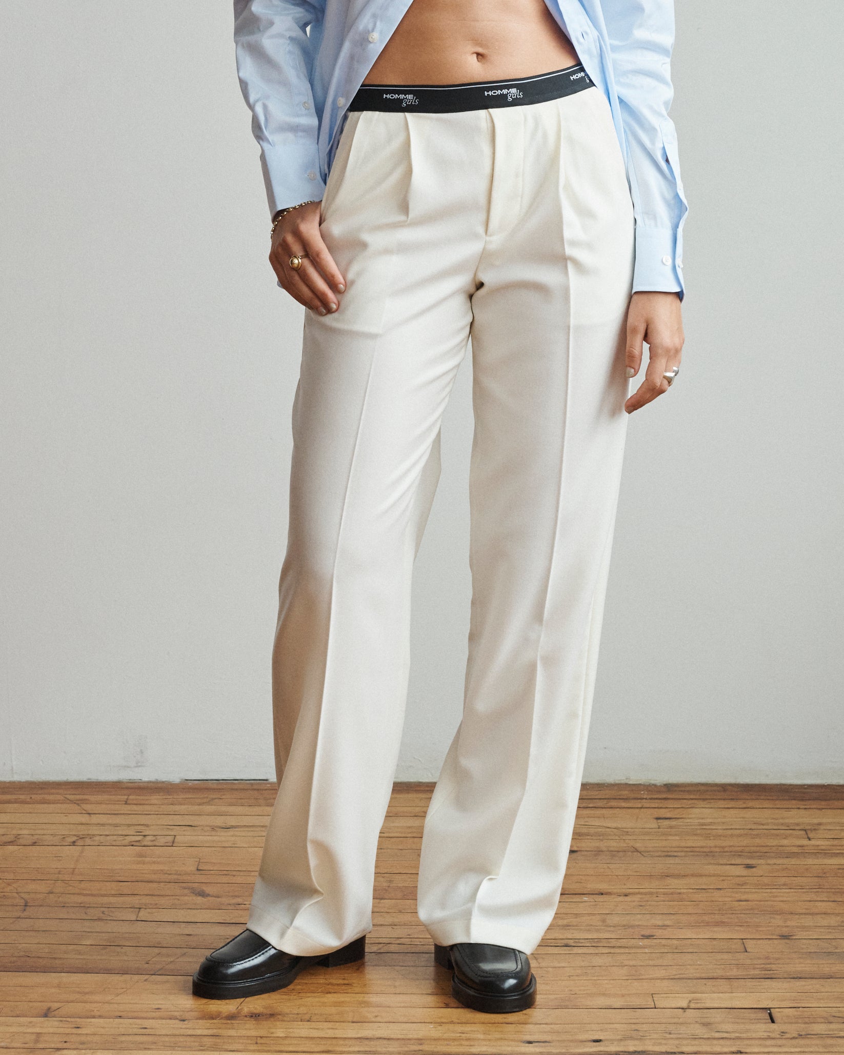 Off White Tuxedo Pant