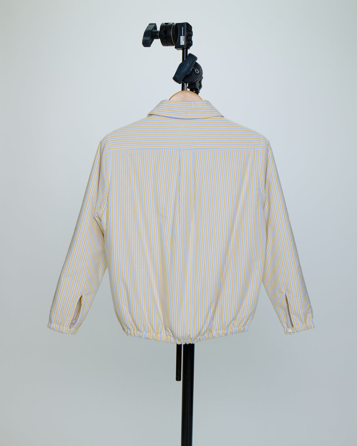 Shirt Bomber Jacket in Yellow Stripe Oxford