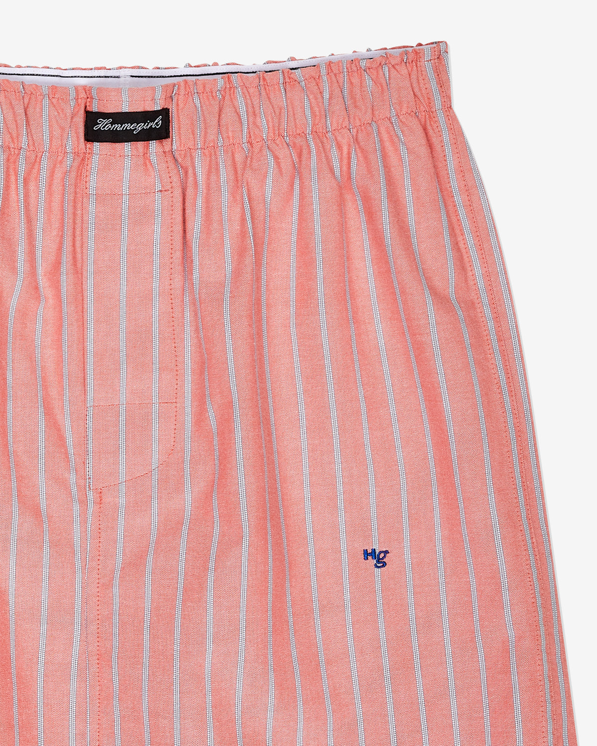 Boxer Pencil Skirt in Coral Stripe Oxford