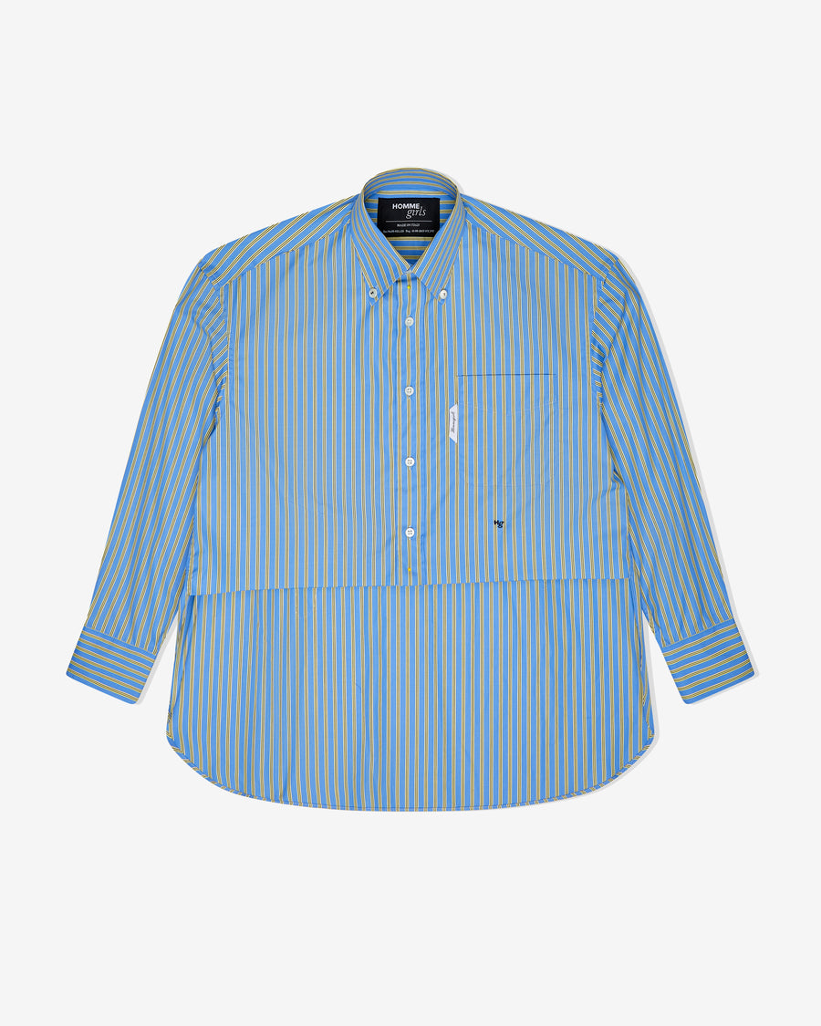 Mullet Shirt in Yellow Blue Stripe