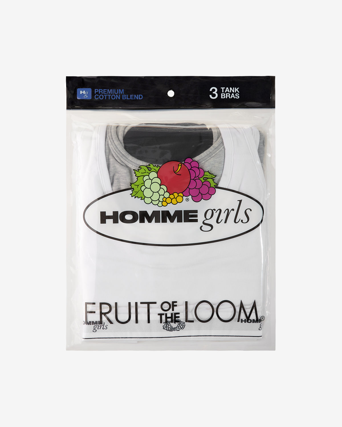 HommeGirls x Fruit Of The Loom Classic Tank Bra (3-Pack)