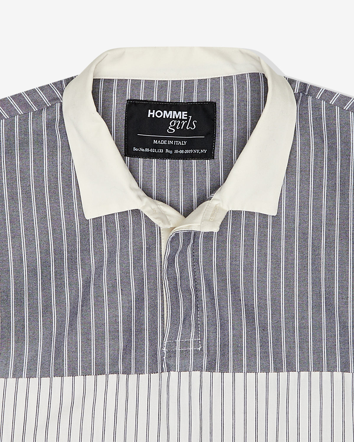 Shirting Rugby in Black White Combo