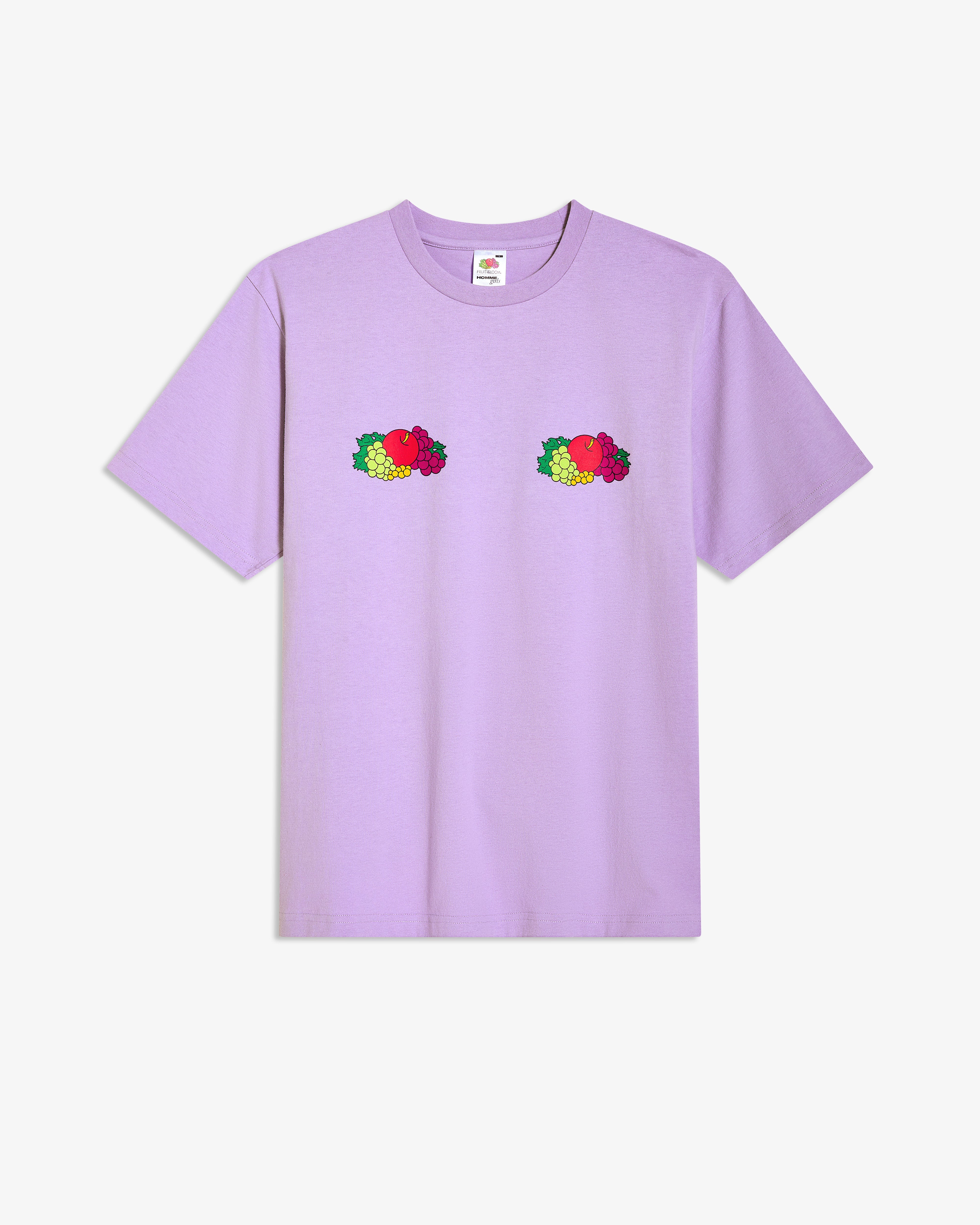 HOMMEGIRLS X Fruit of the Loom Double Logo Tee in Lavender