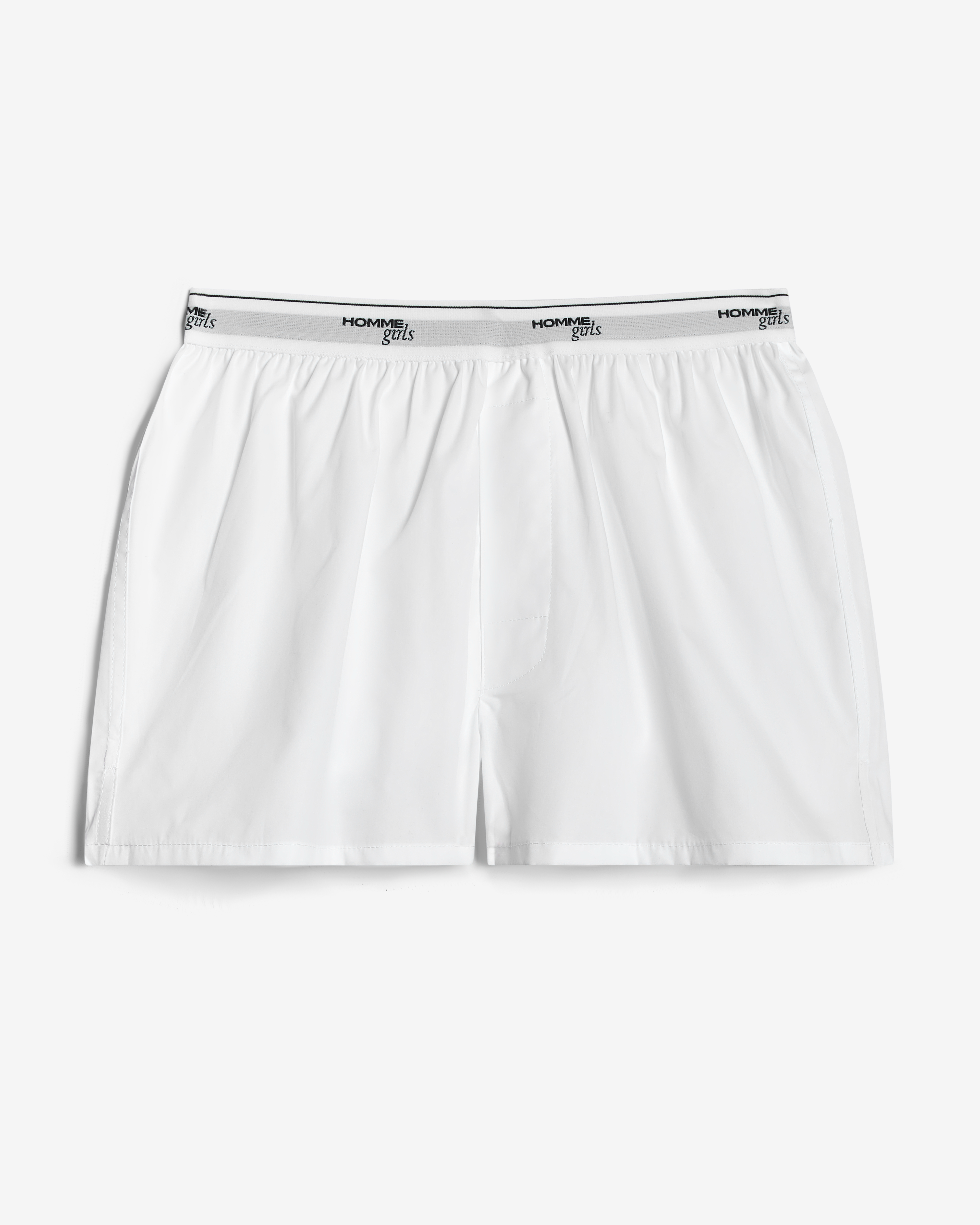 新品　WOMEN【HOMMEGIRLS】BOXER SHORTS Boxer Shorts in White – HOMMEGIRLS