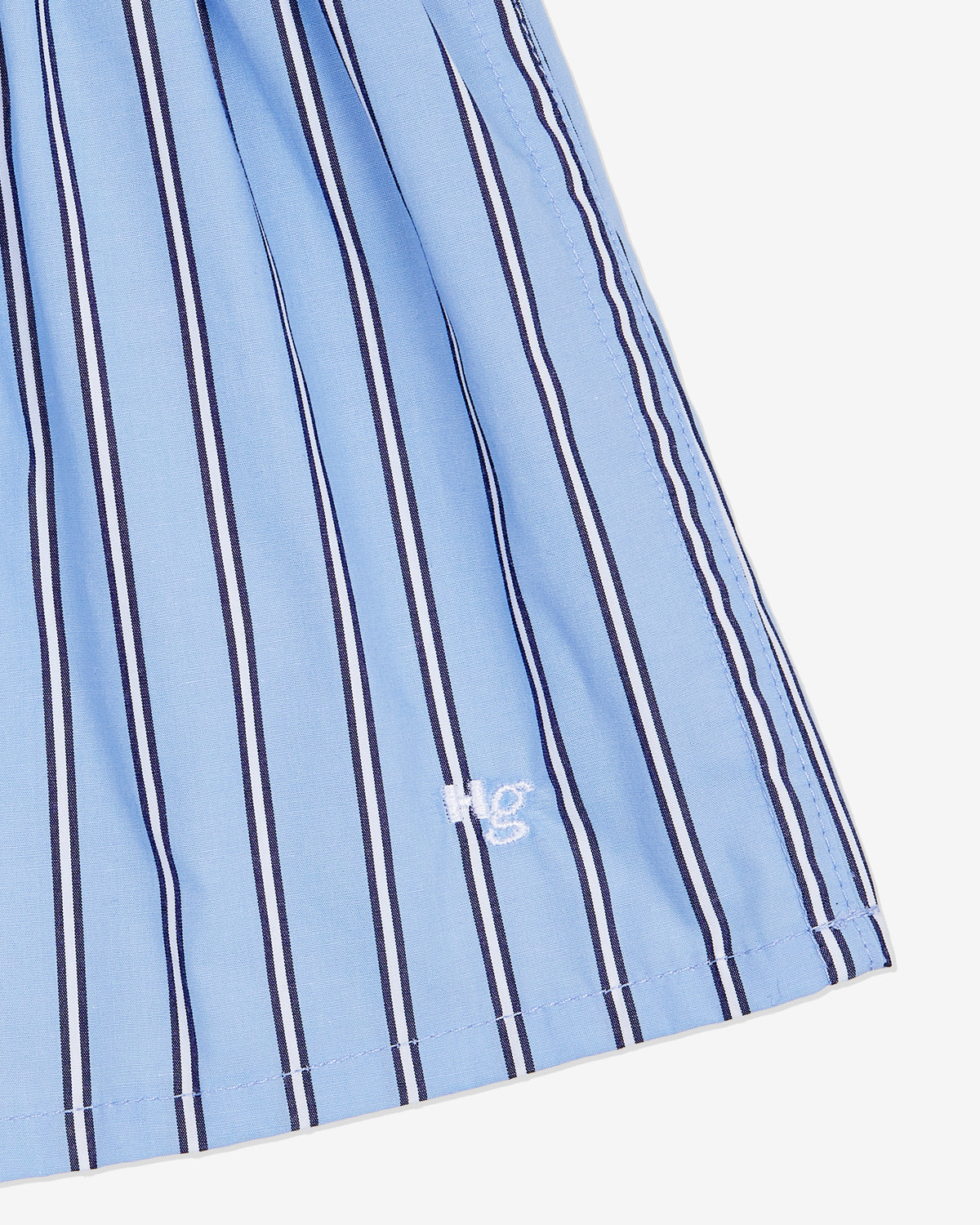 Mini Boxer Skirt / Bandeau Top in Japanese Blue Stripe