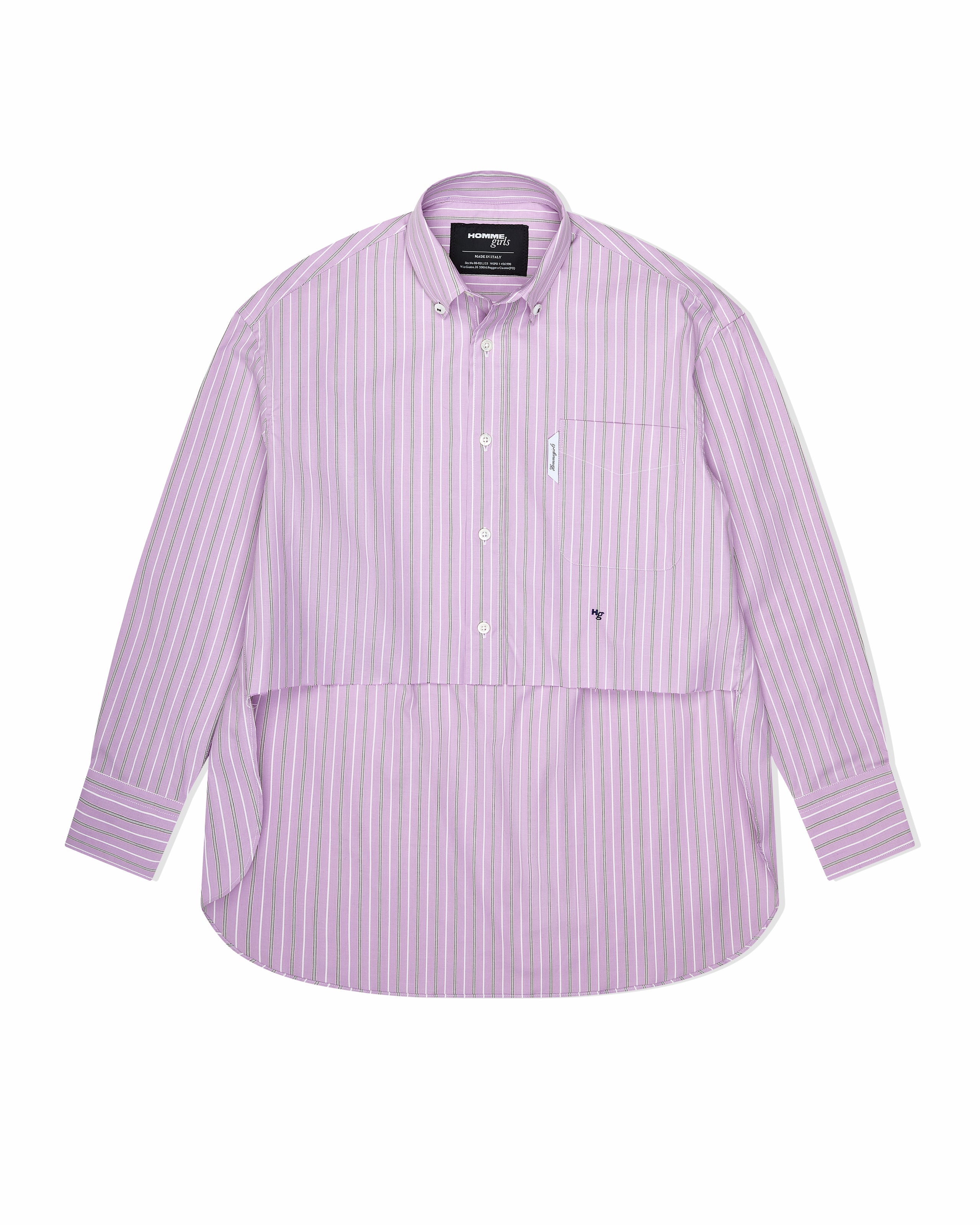 Mullet Shirt in Lavender Stripe