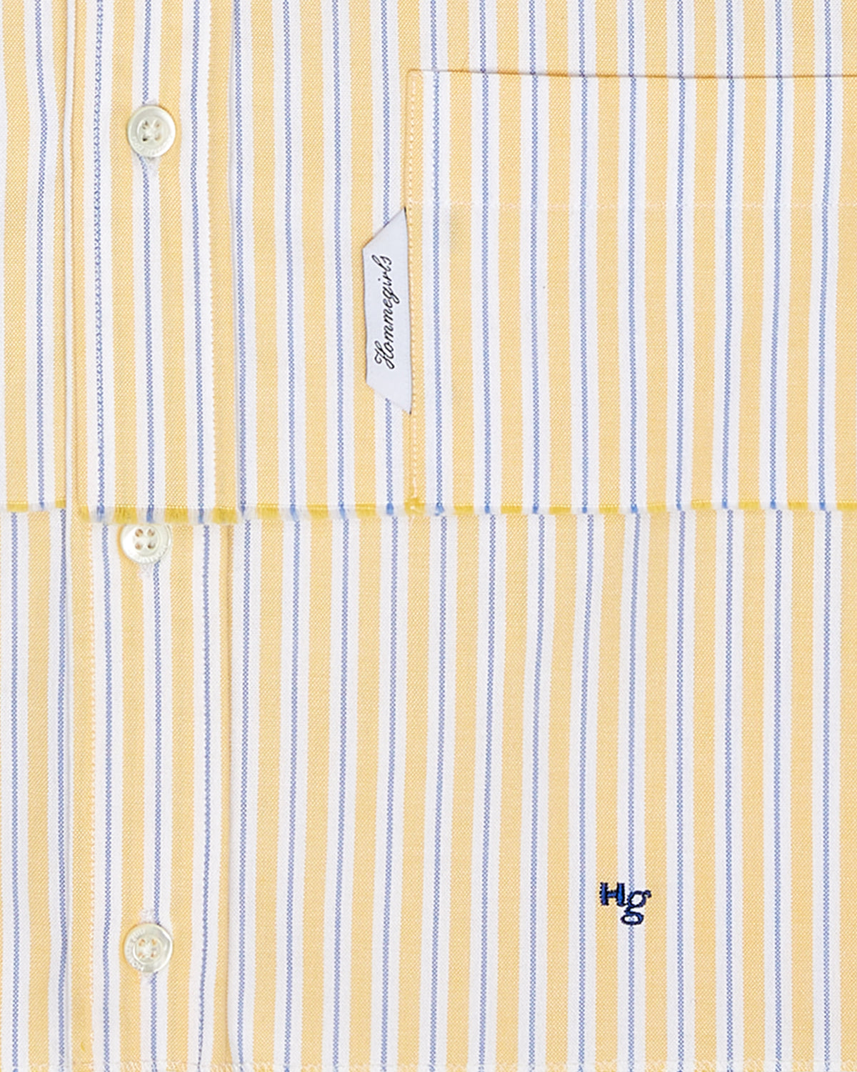 Sleeveless Layered Cropped Shirt in Yellow Oxford Stripe