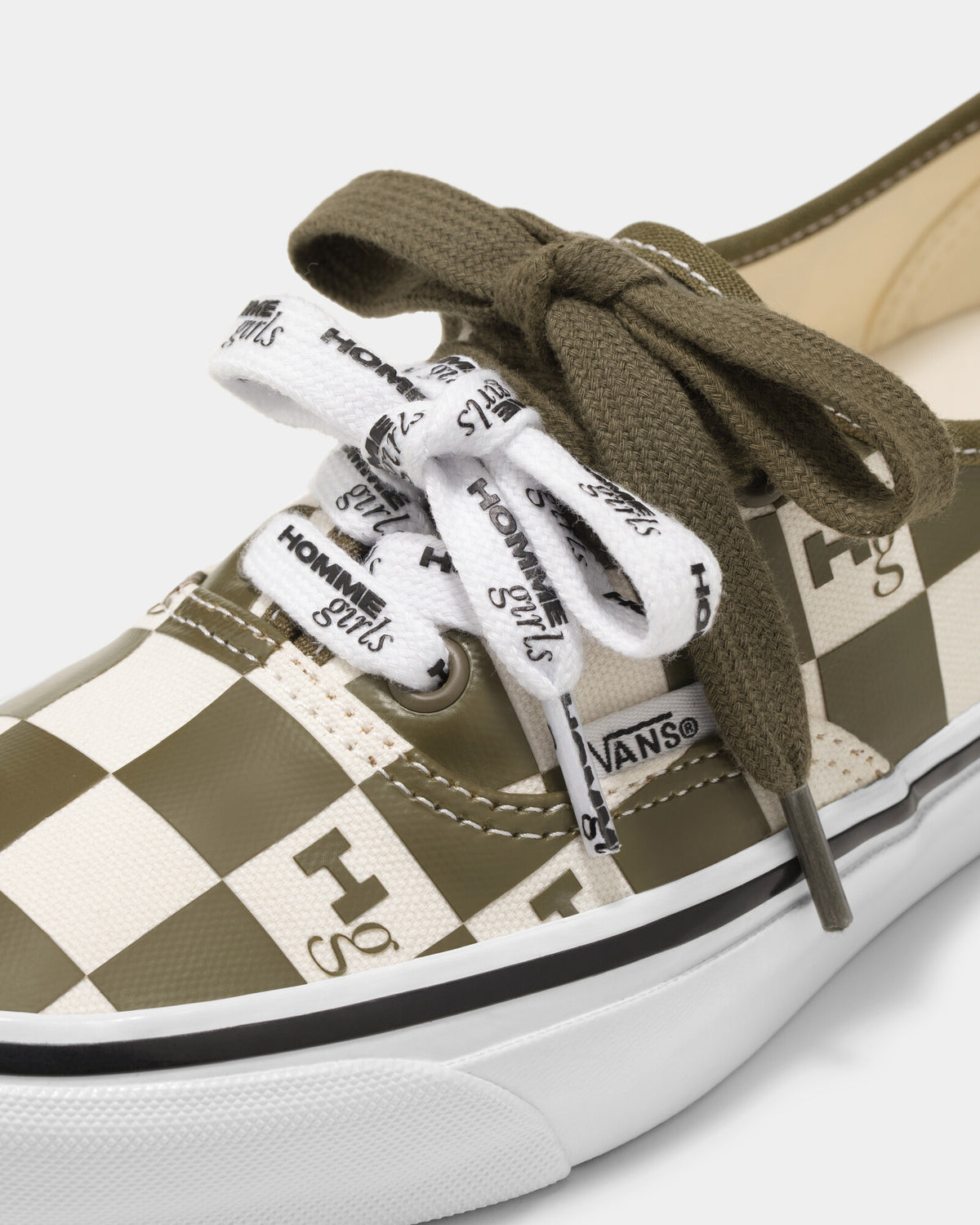 OTW HOMMEGIRLS Authentic 44 in Dark Olive Checkerboard