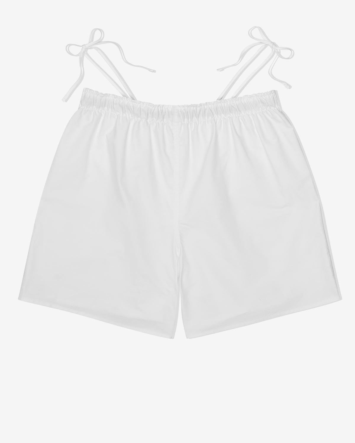 Side Tie Boxer in Oxford White