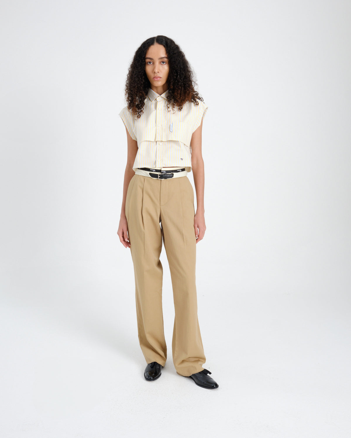 Big Pant with Belt in Khaki