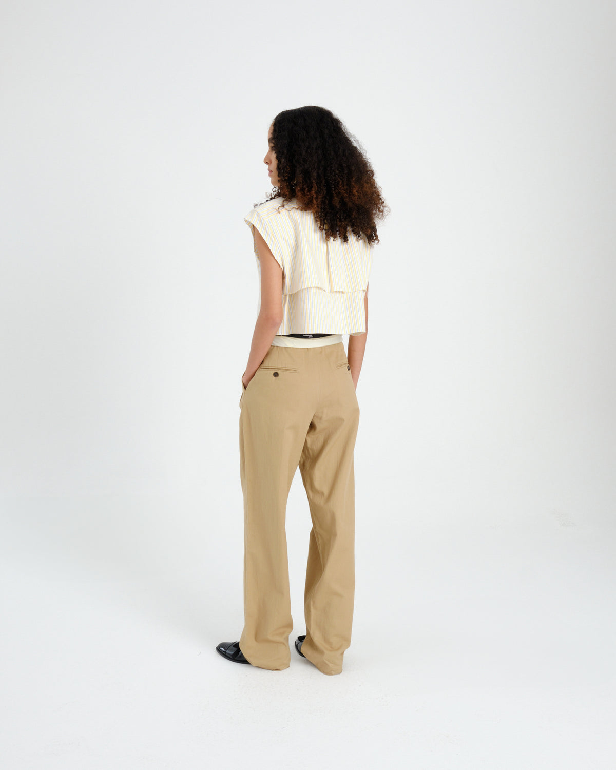 Big Pant with Belt in Khaki