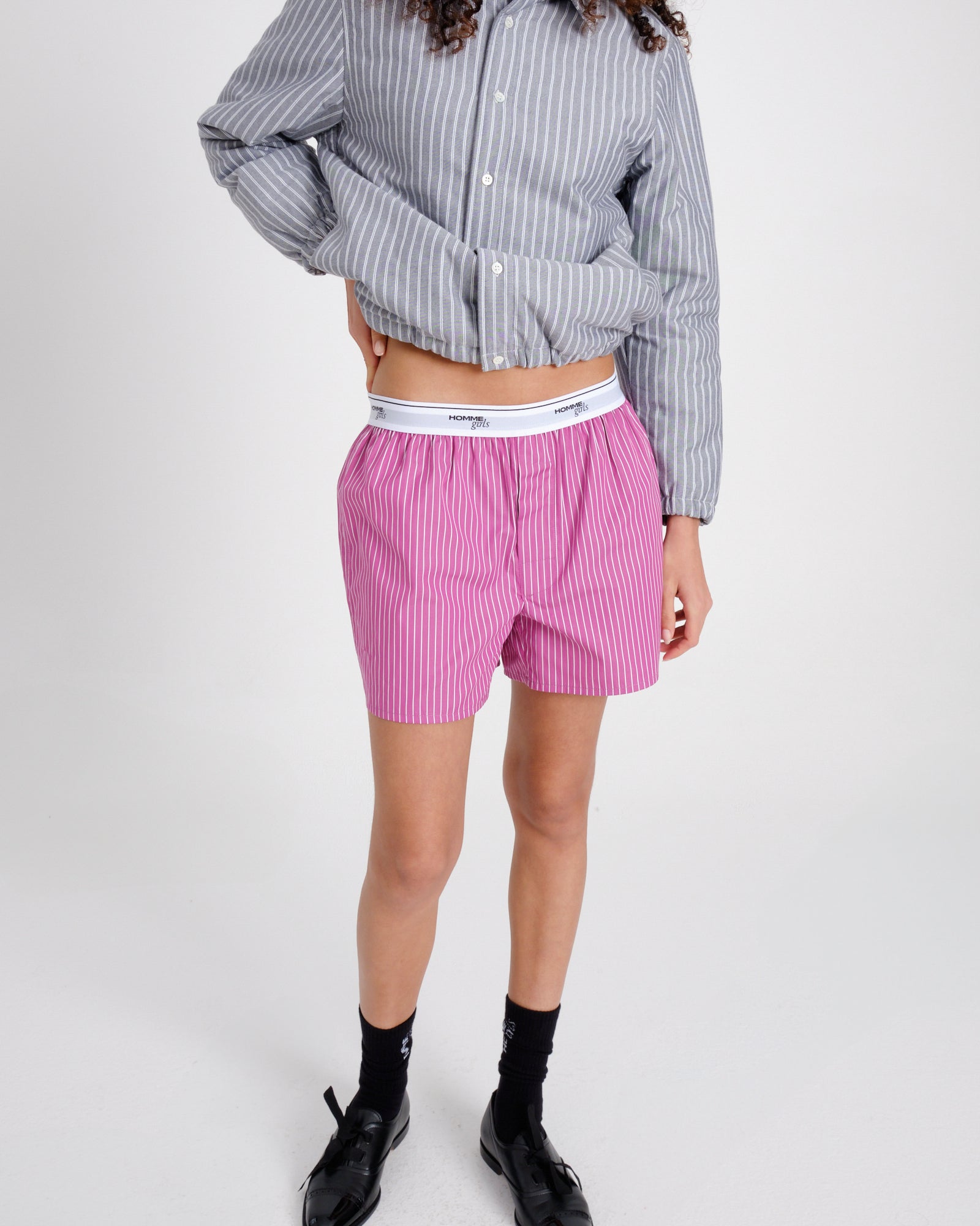 Boxer Shorts in Raspberry Stripe