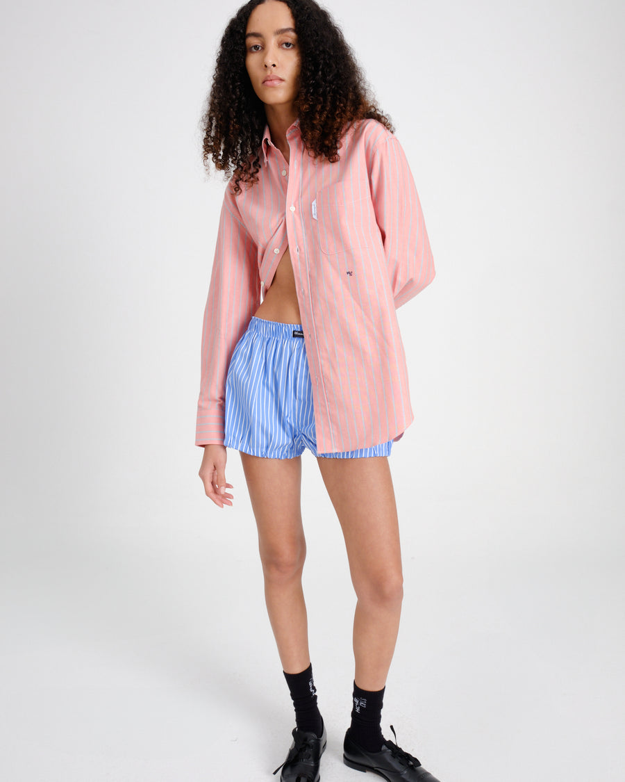 Oxford Shirt in Coral Stripe