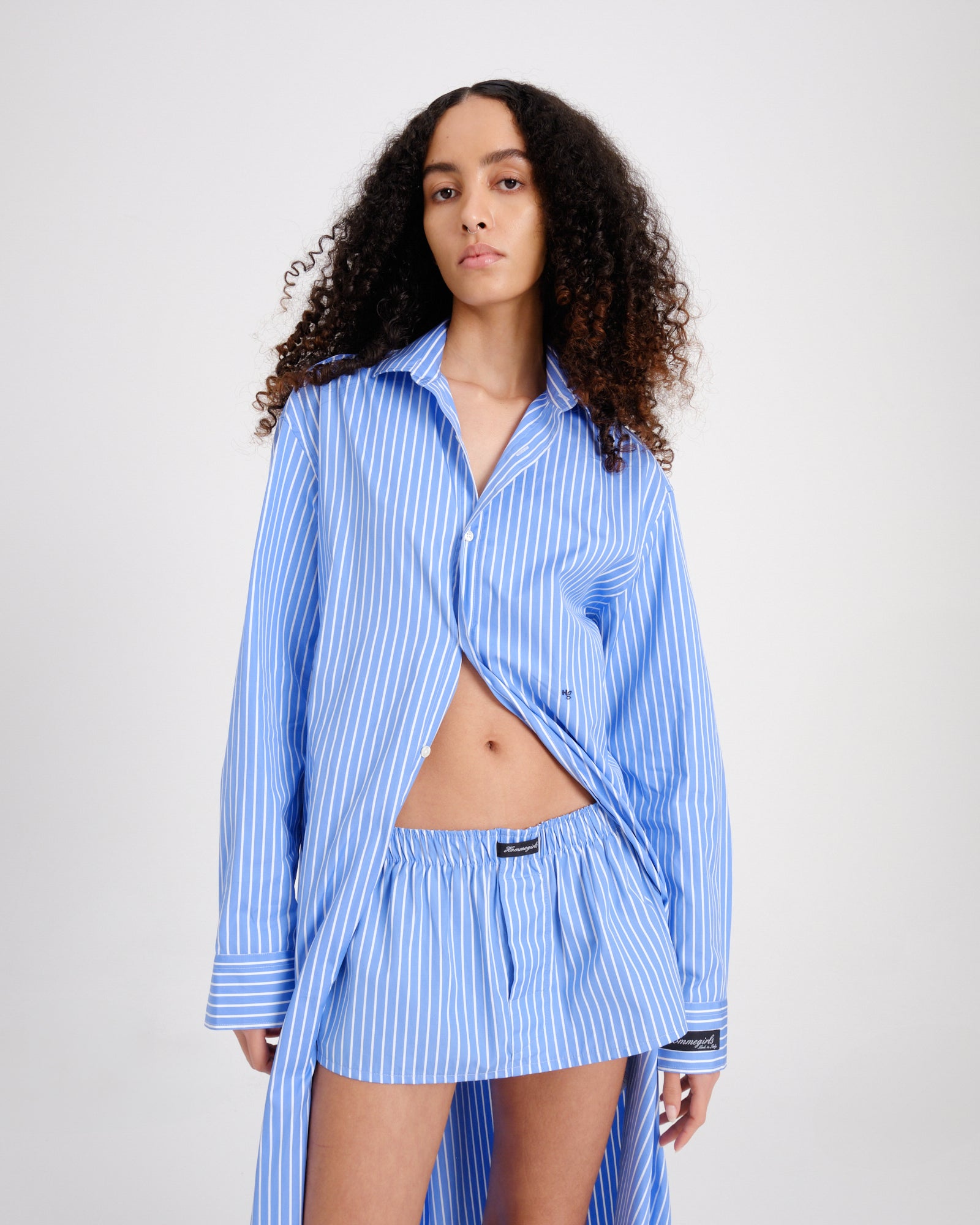 Mini Boxer Skirt / Bandeau Top in Classic Stripe