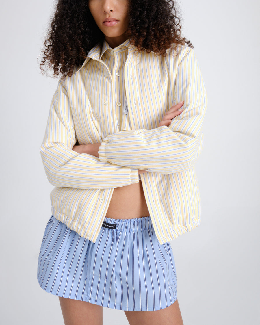 Mini Boxer Skirt / Bandeau Top in Japanese Blue Stripe