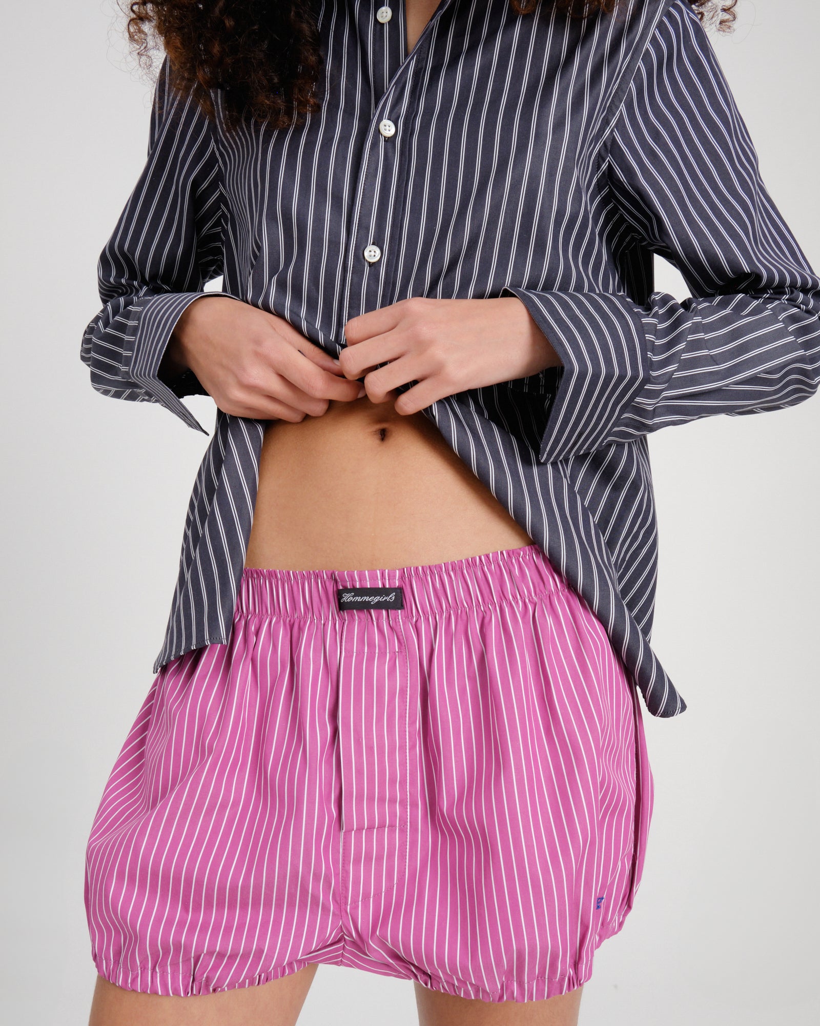 Classic Shirt in Black Stripe