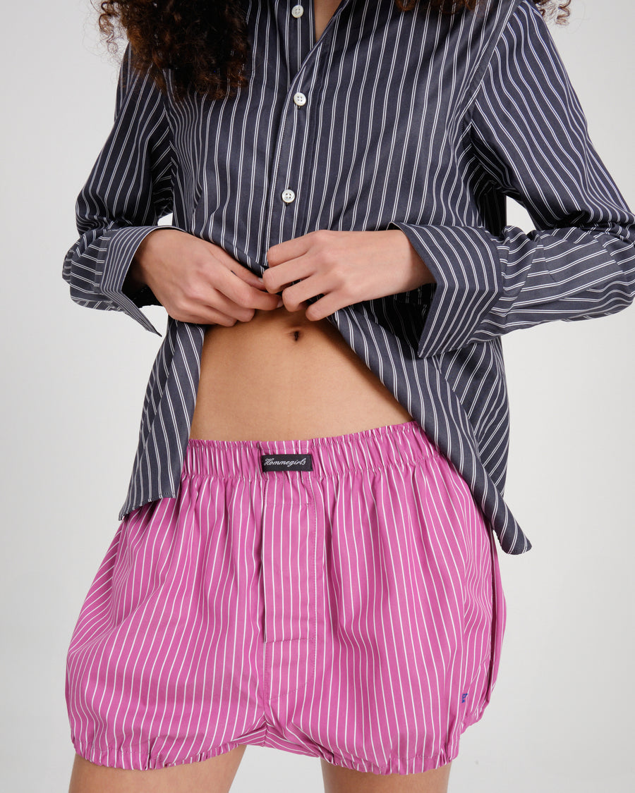 Classic Shirt in Black Stripe