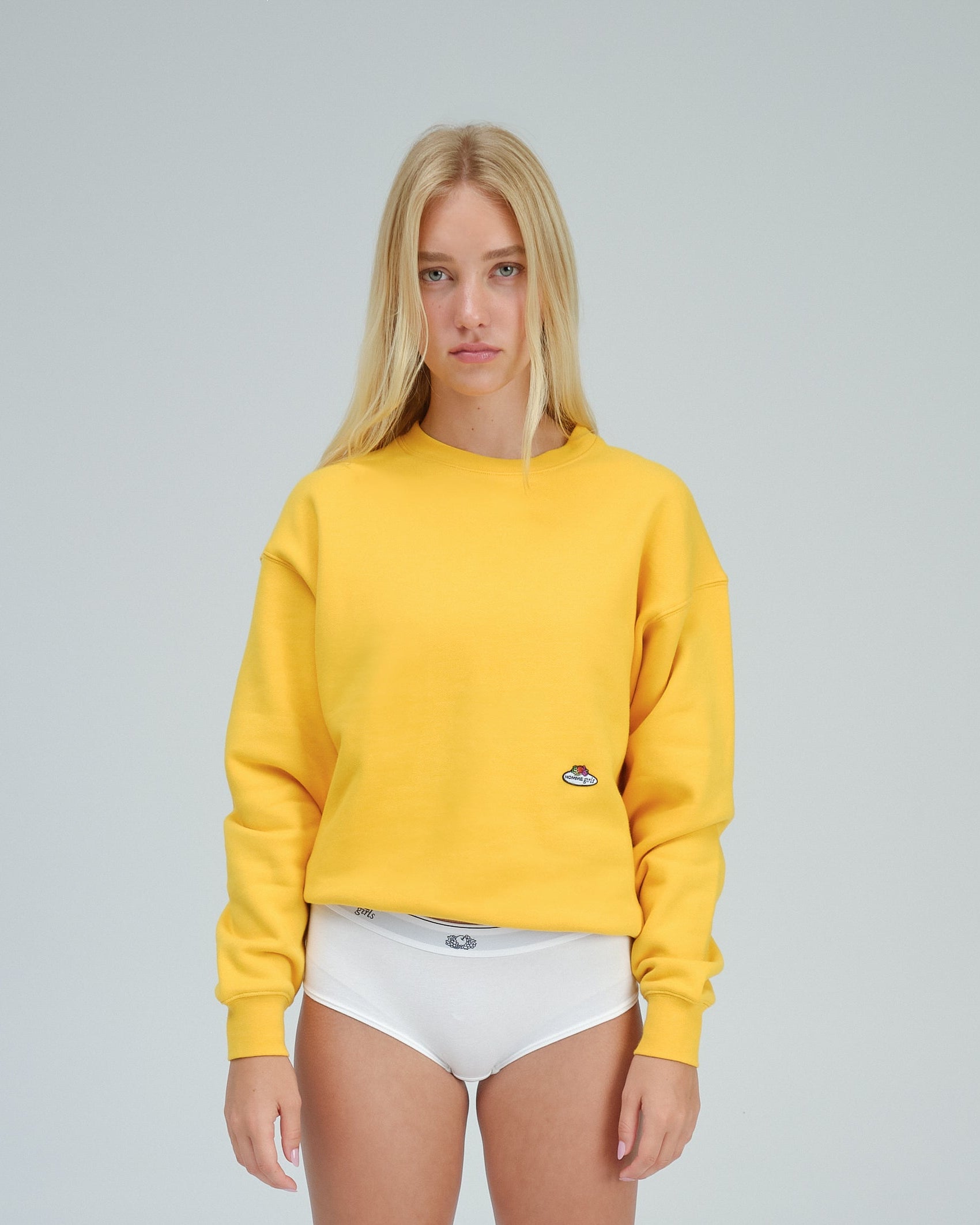 HommeGirls x Fruit Of The Loom Sweatshirt in Yellow