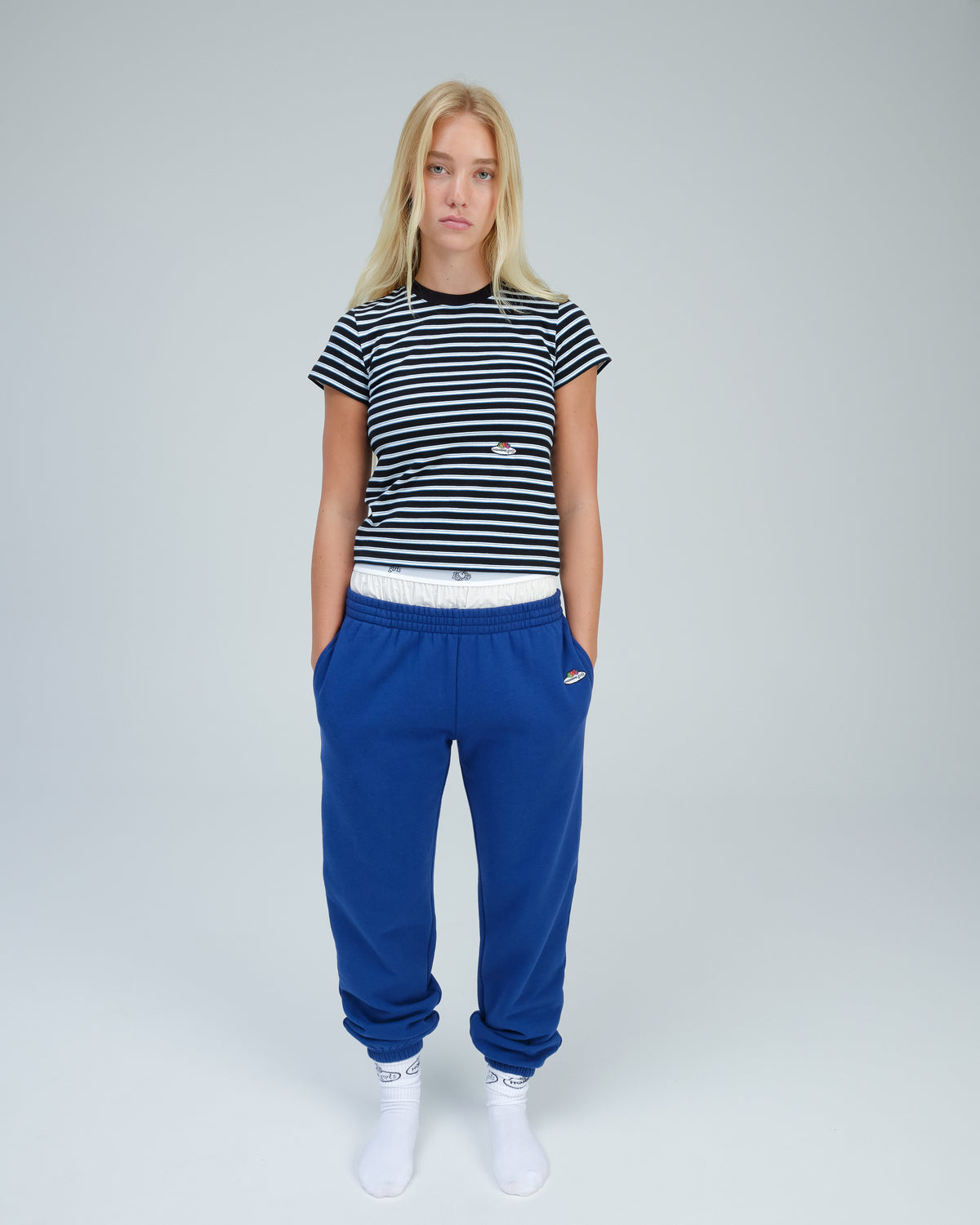 HommeGirls x Fruit Of The Loom Stripe Baby Tee