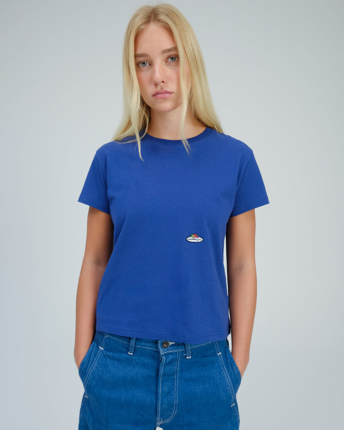 HommeGirls x Fruit Of The Loom Graphic Tee in Navy