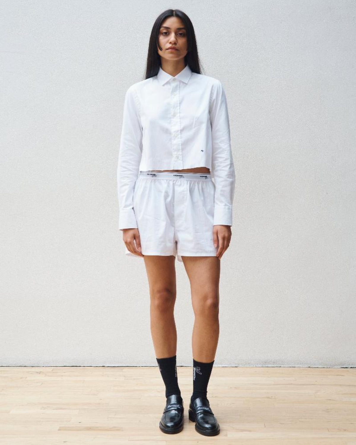 Cropped Shirt in White