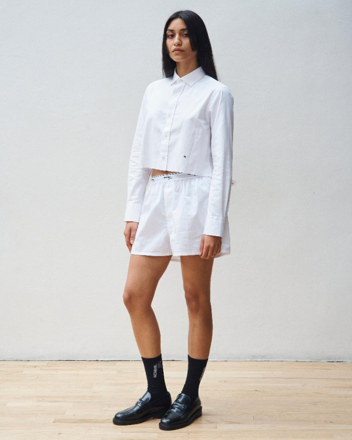 Cropped Shirt in White