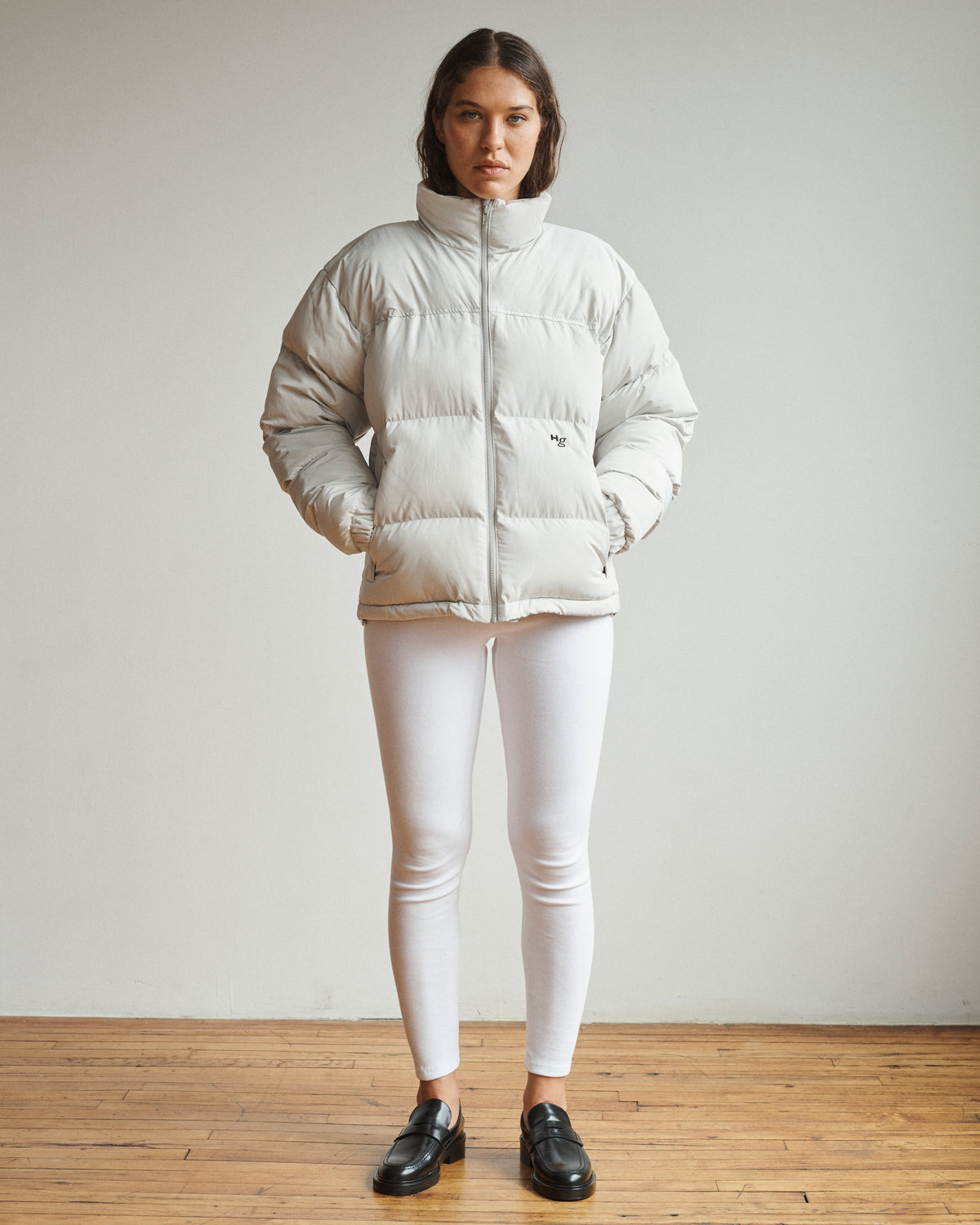 Puffer Jacket in Dove Gray