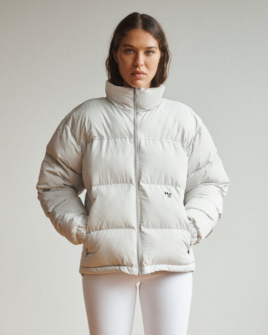 Puffer Jacket in Dove Gray