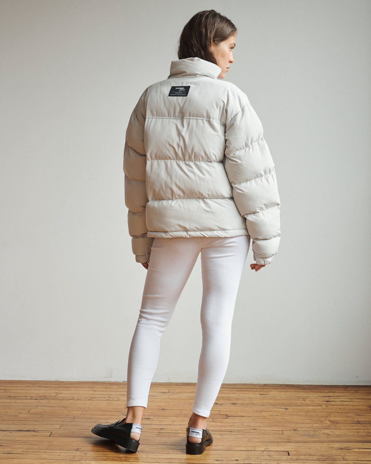 Puffer Jacket in Dove Gray