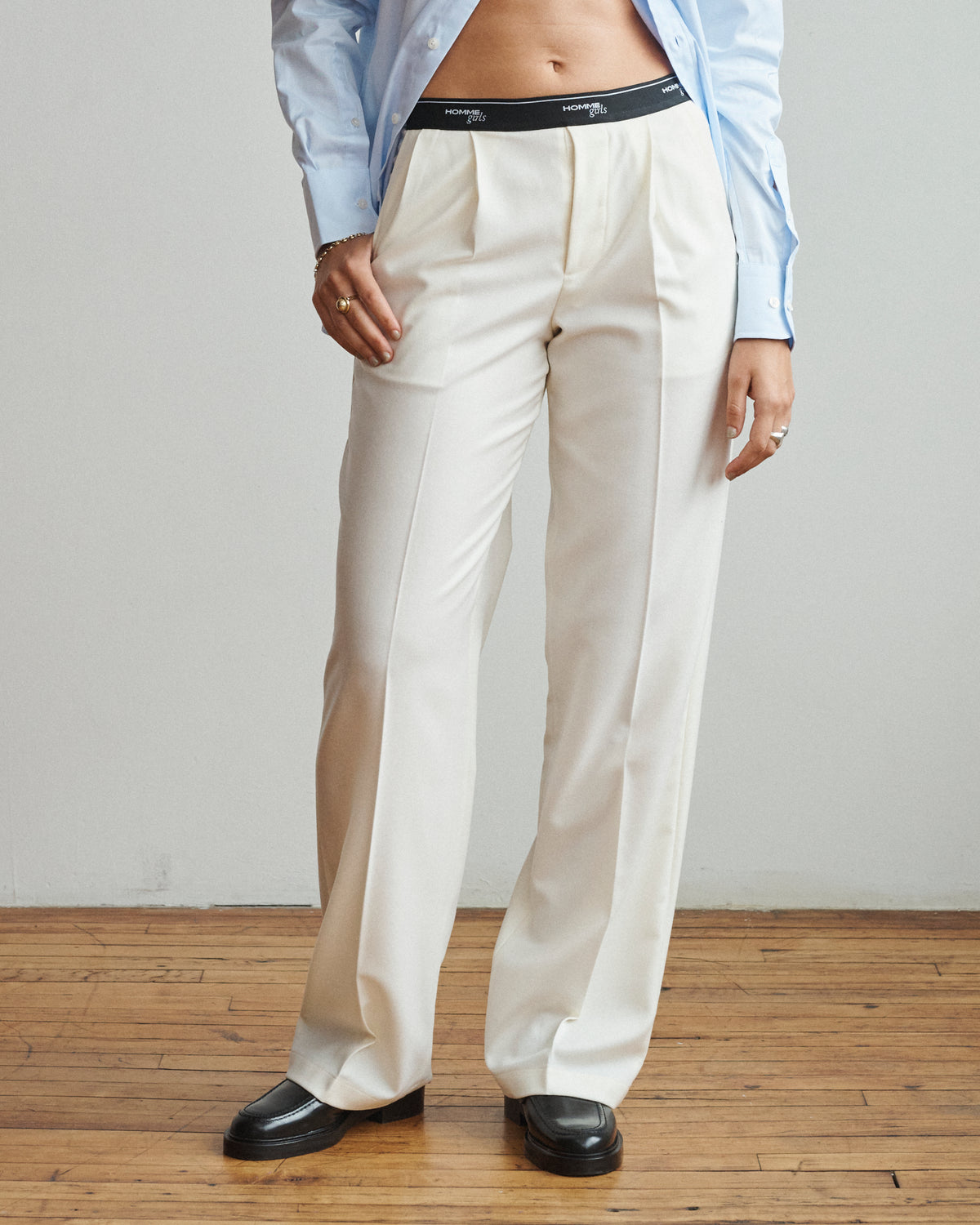 Off White Tuxedo Pant