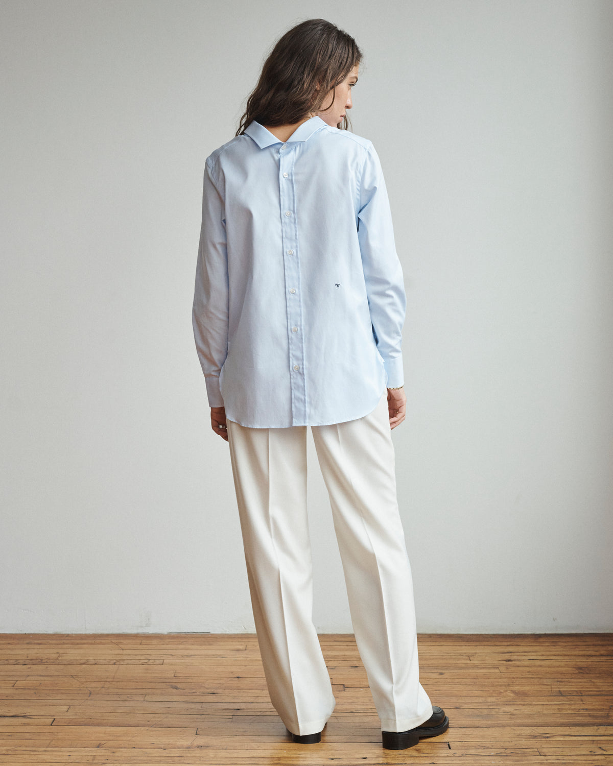 Chambray Blue Front Back Shirt
