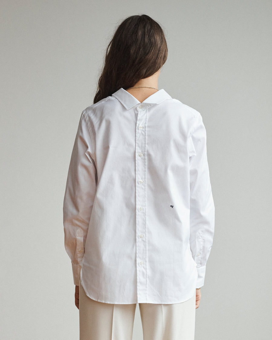 Front Back Shirt in White