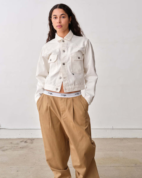 パンツ PEACHED COTTON TWILL VOLUME PLEAT PANTS 240401_HOMMEGIRLS_NYC0359_6c01