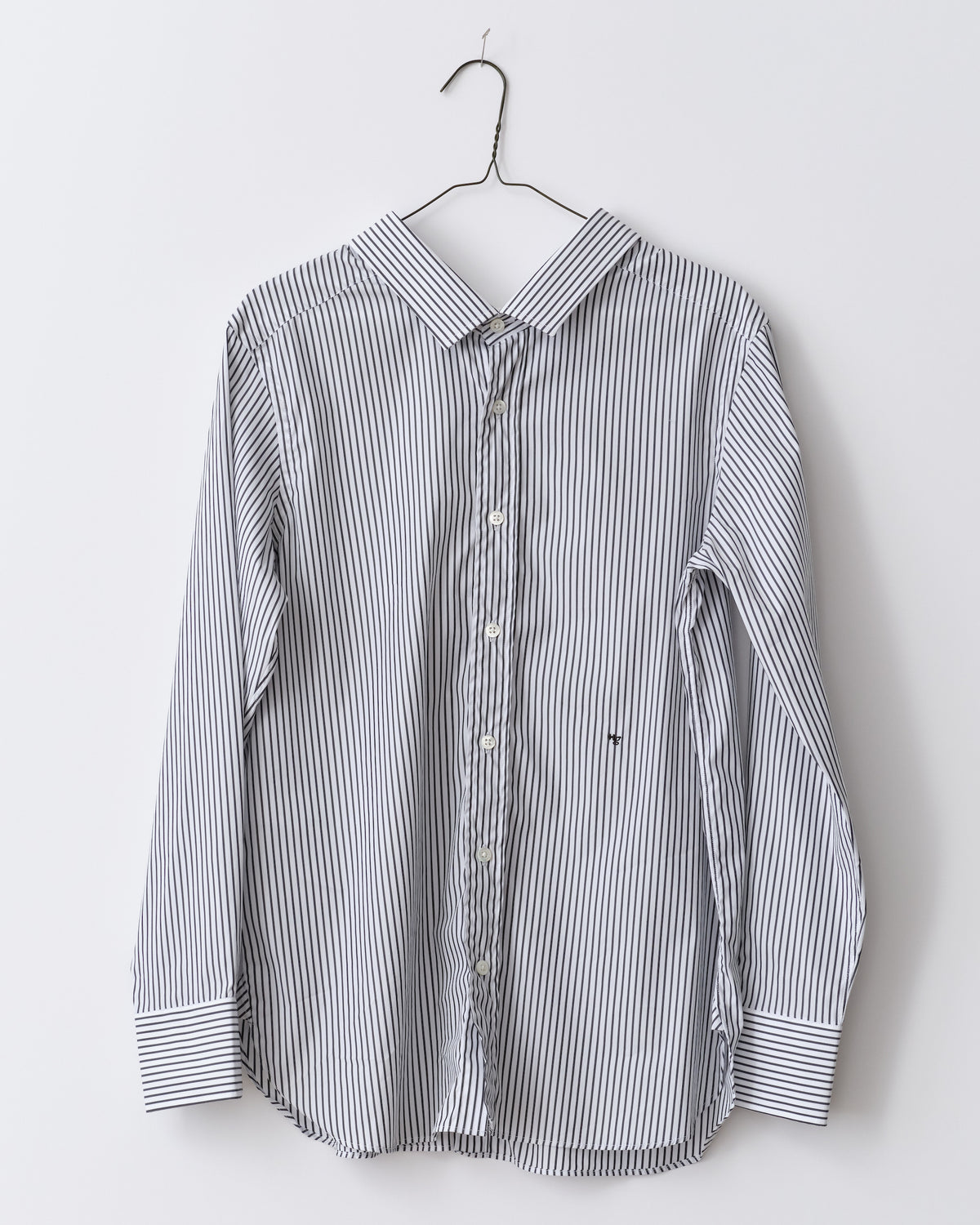 Front Back Classic Shirt in Faded Black Stripe