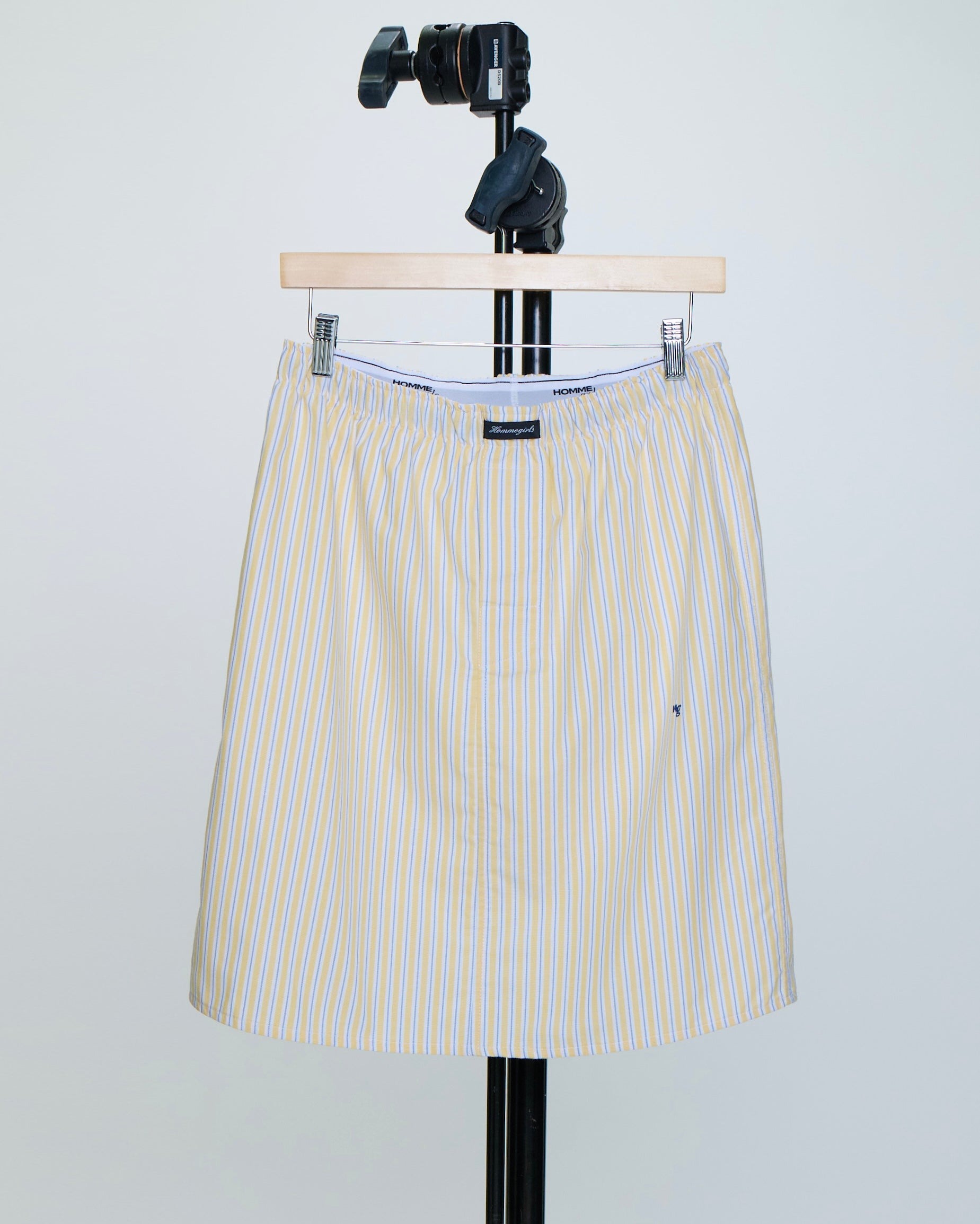 Boxer Pencil Skirt in Yellow Stripe Oxford