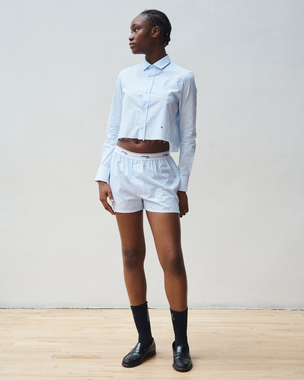 Boxer Shorts in Chambray Blue