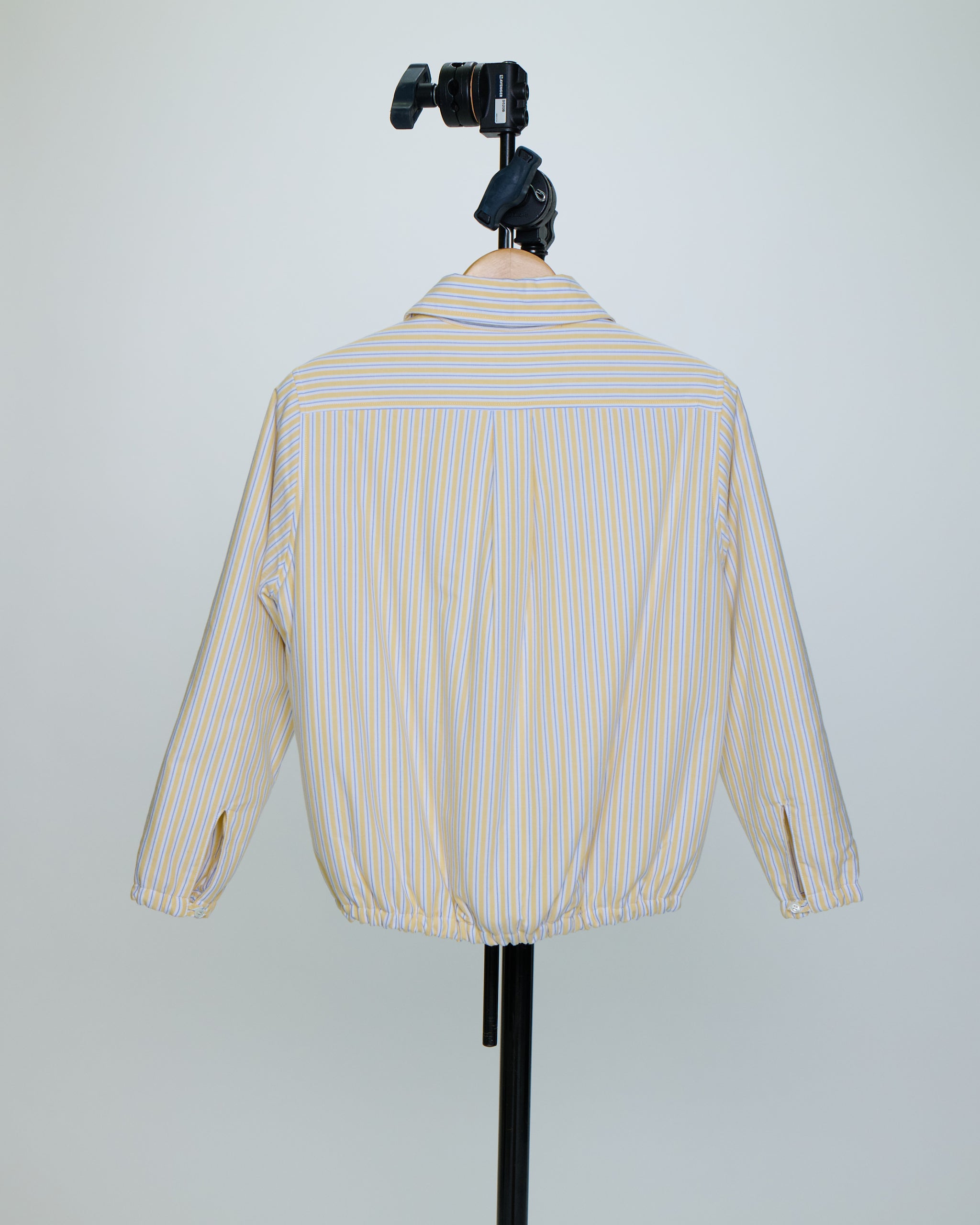 Shirt Bomber Jacket in Yellow Stripe Oxford