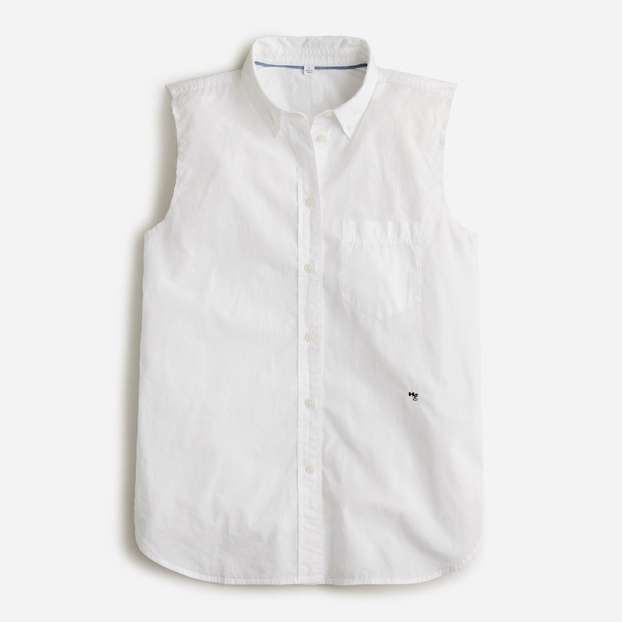 Hg X J.Crew Cut-off-sleeve Classic Shirt