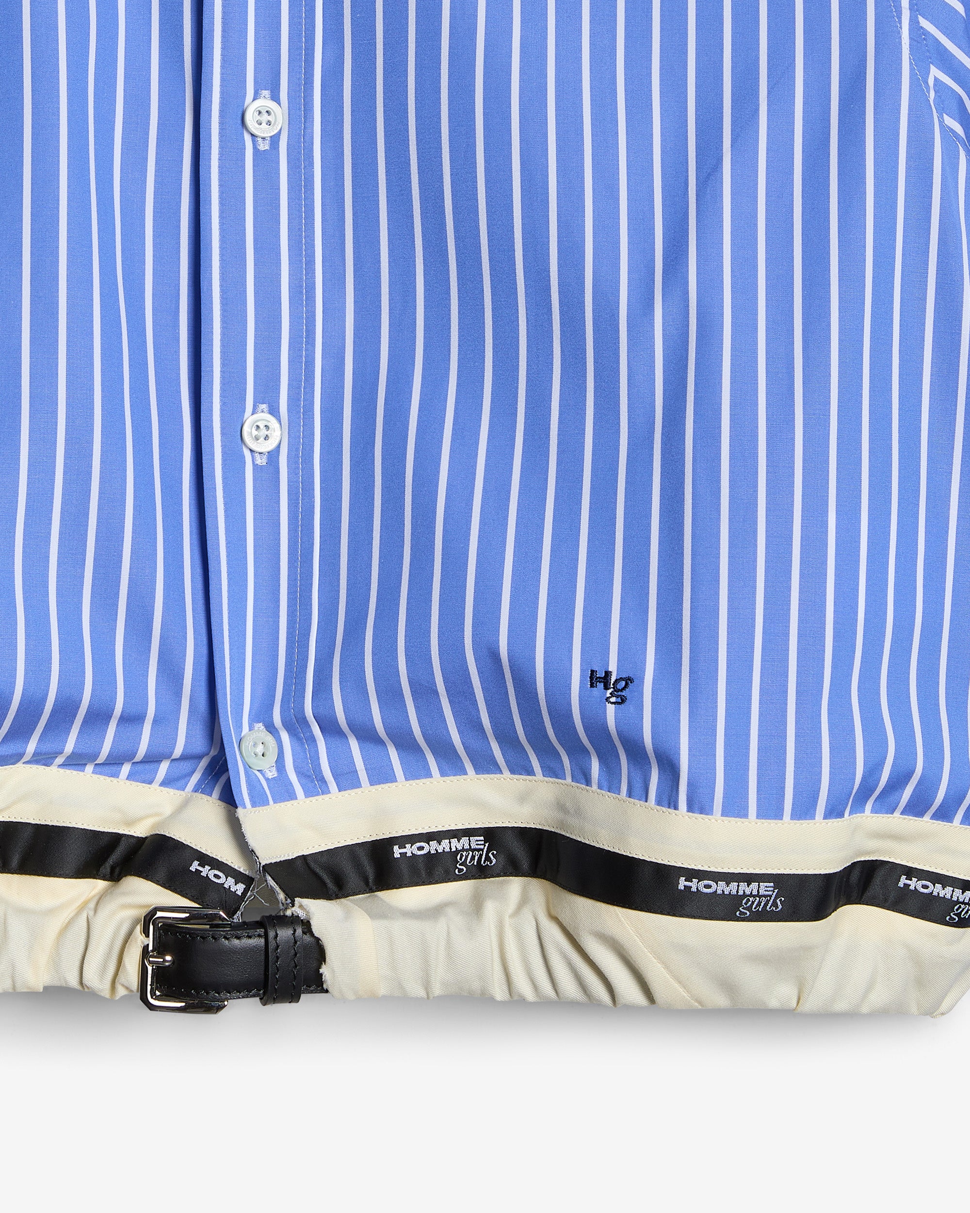 Belted Shirt in Classic Stripe – HOMMEGIRLS