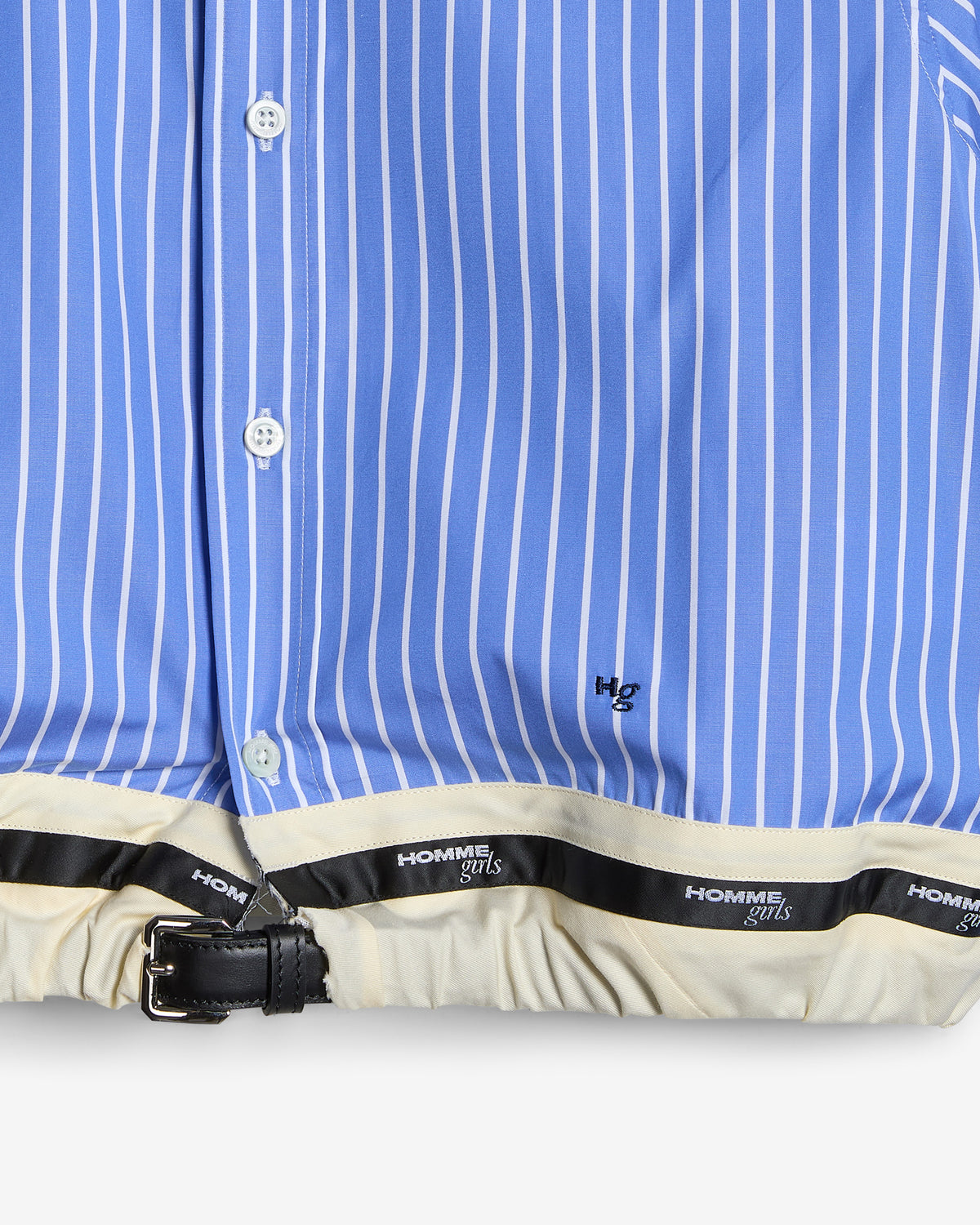 Belted Shirt in Classic Stripe