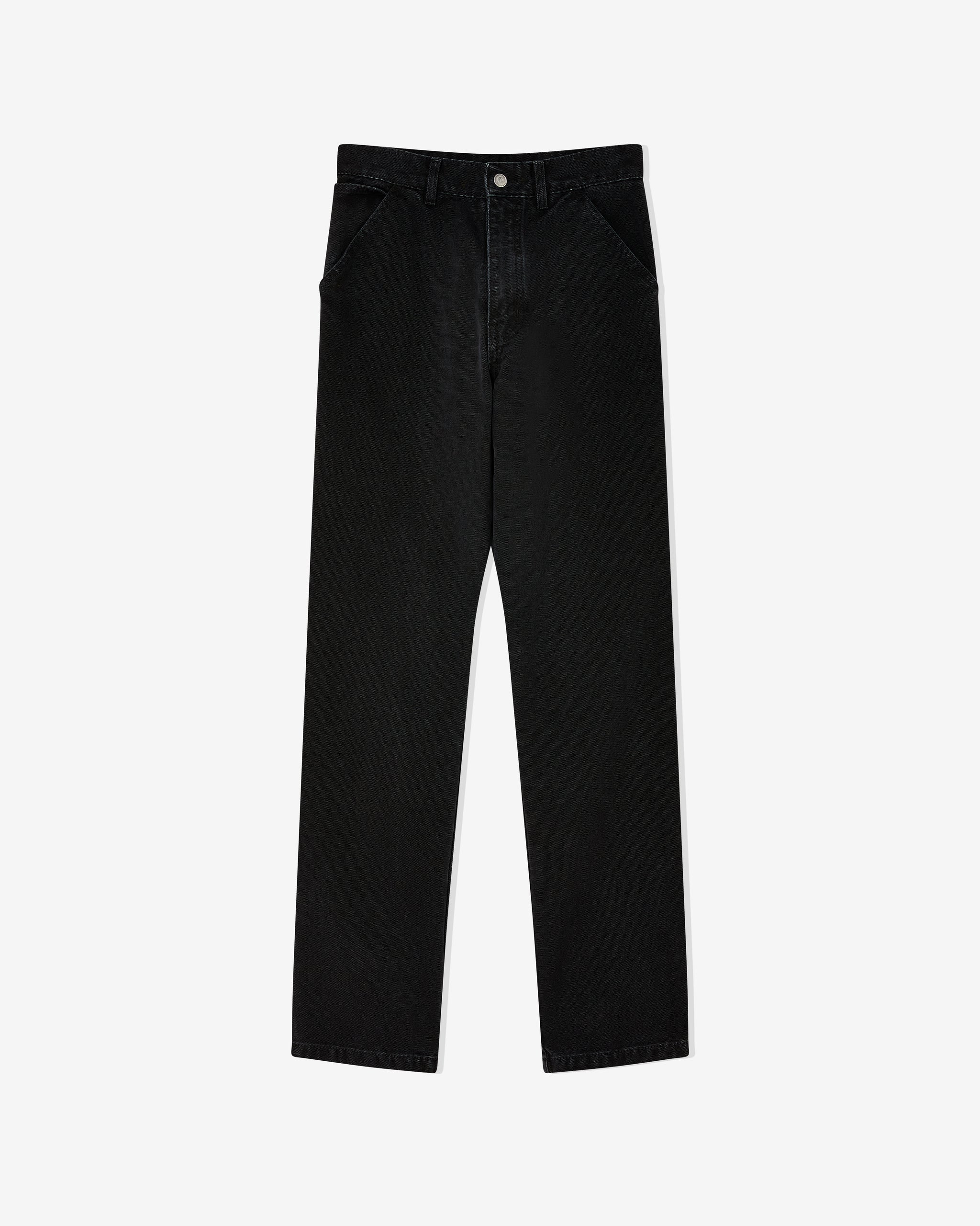 Washed Canvas Workwear Pant in Black