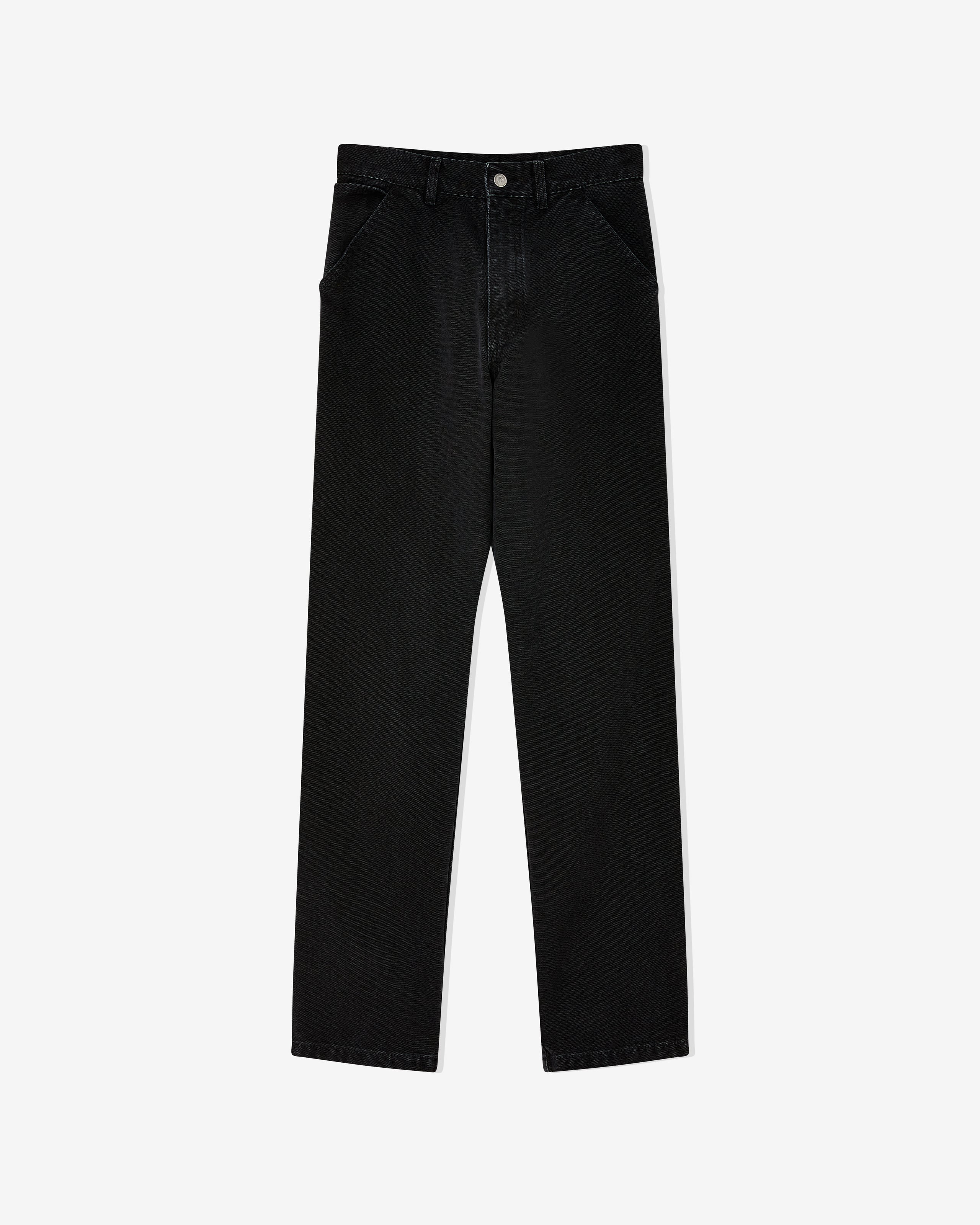 Washed Canvas Workwear Pant in Black