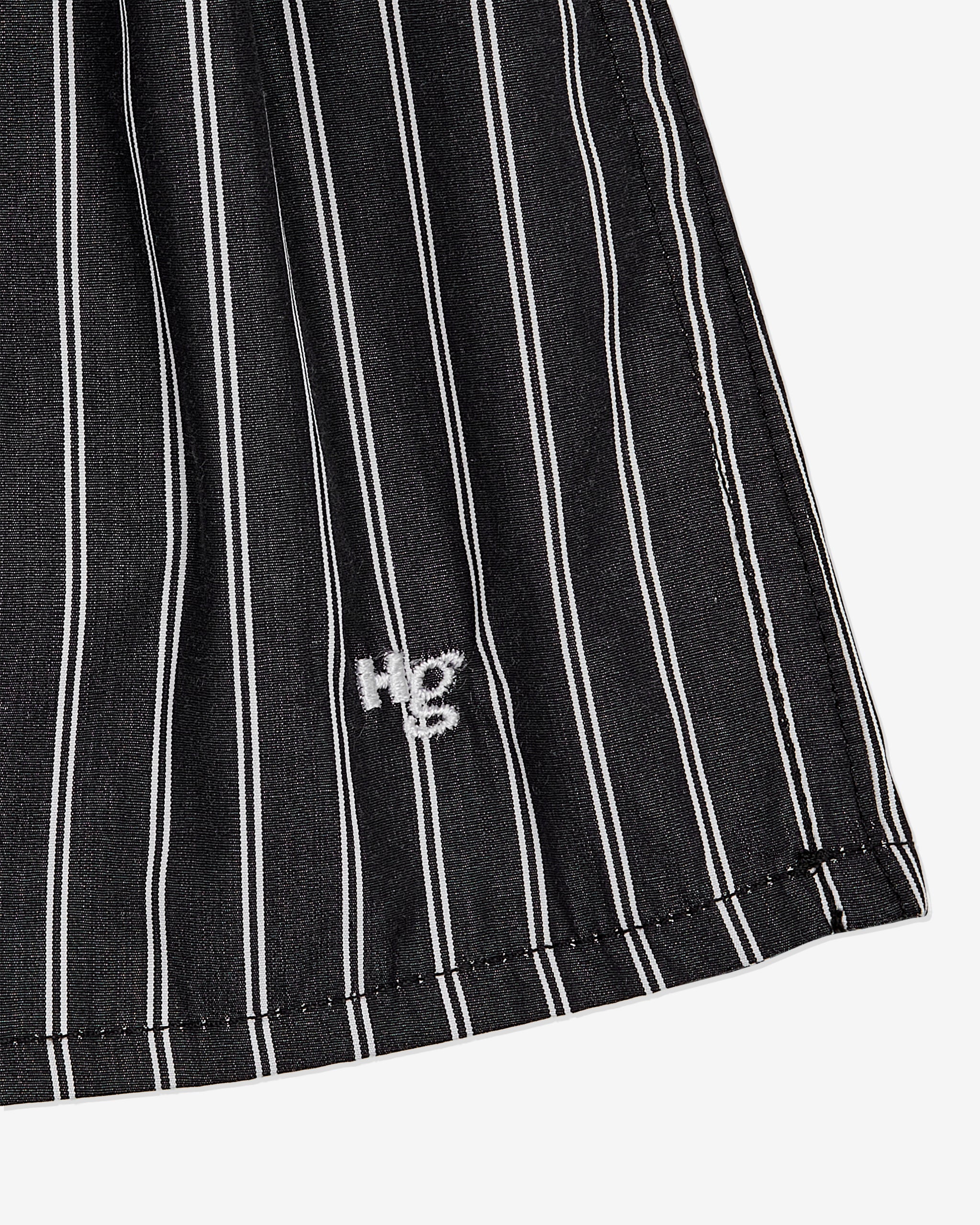 Mini Boxer Skirt / Bandeau Top in Black Stripe