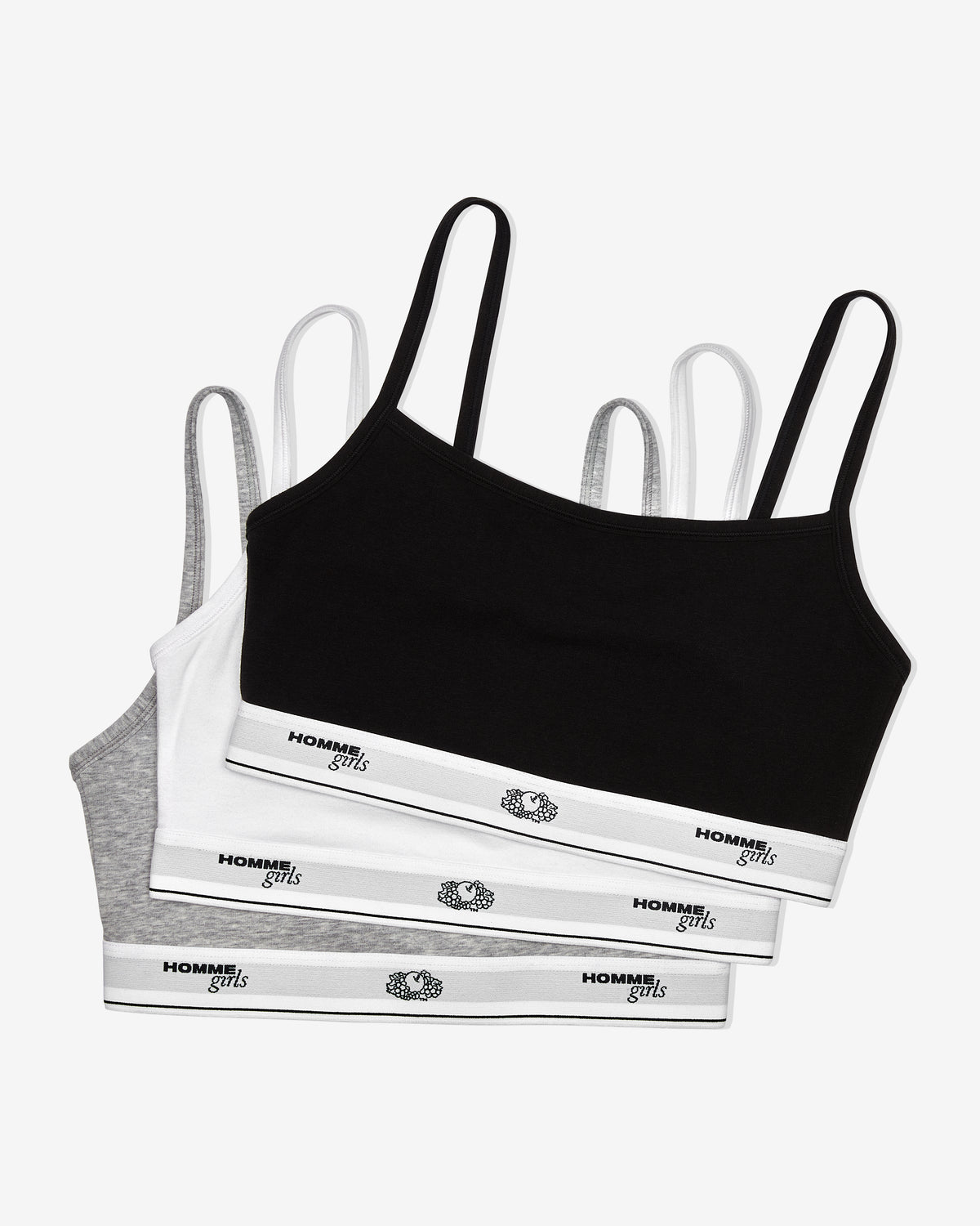 HommeGirls x Fruit Of The Loom Cami Bralette (3-Pack)